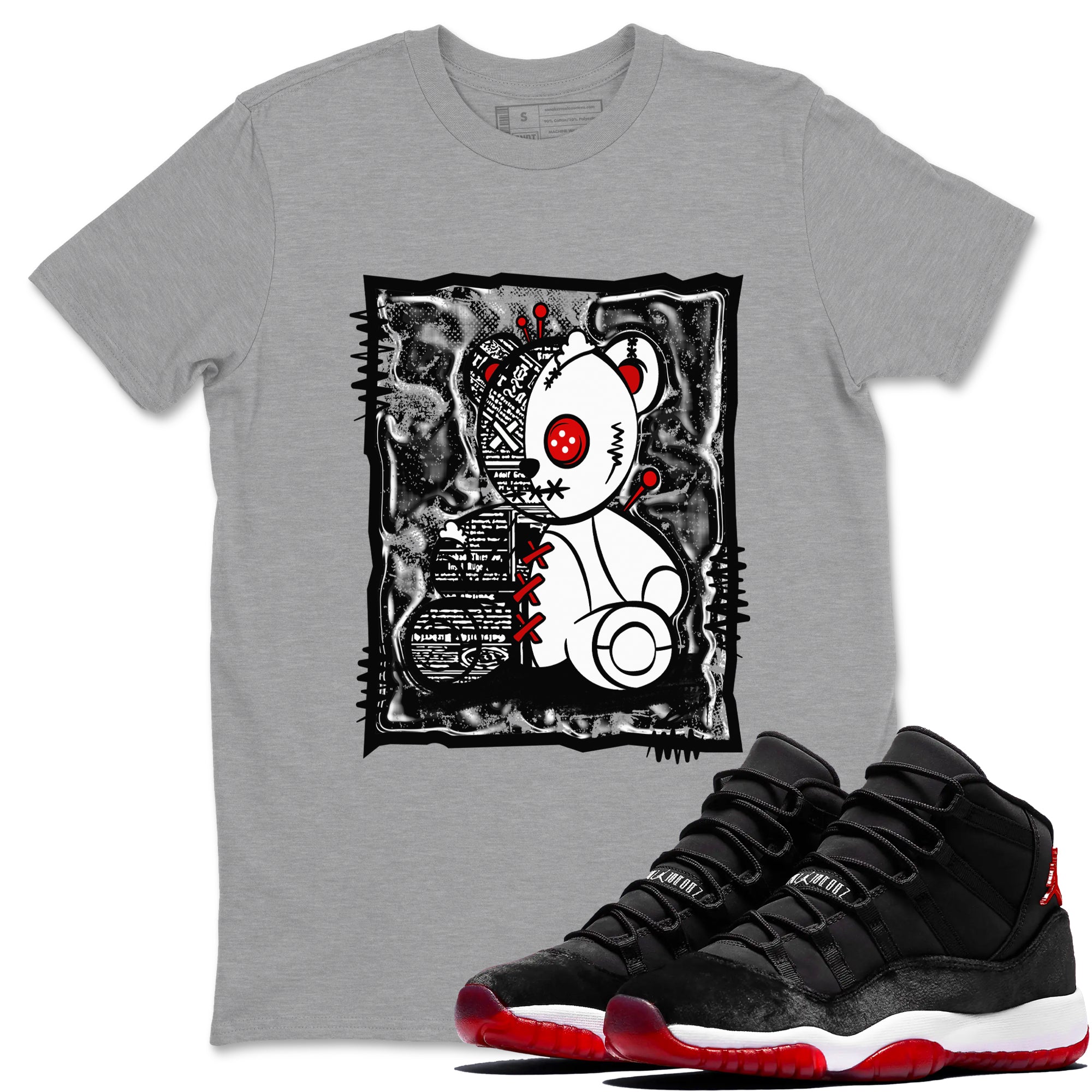 Vintage Bear snkmatch Tees - Air Jordan 11 Bred Velvet