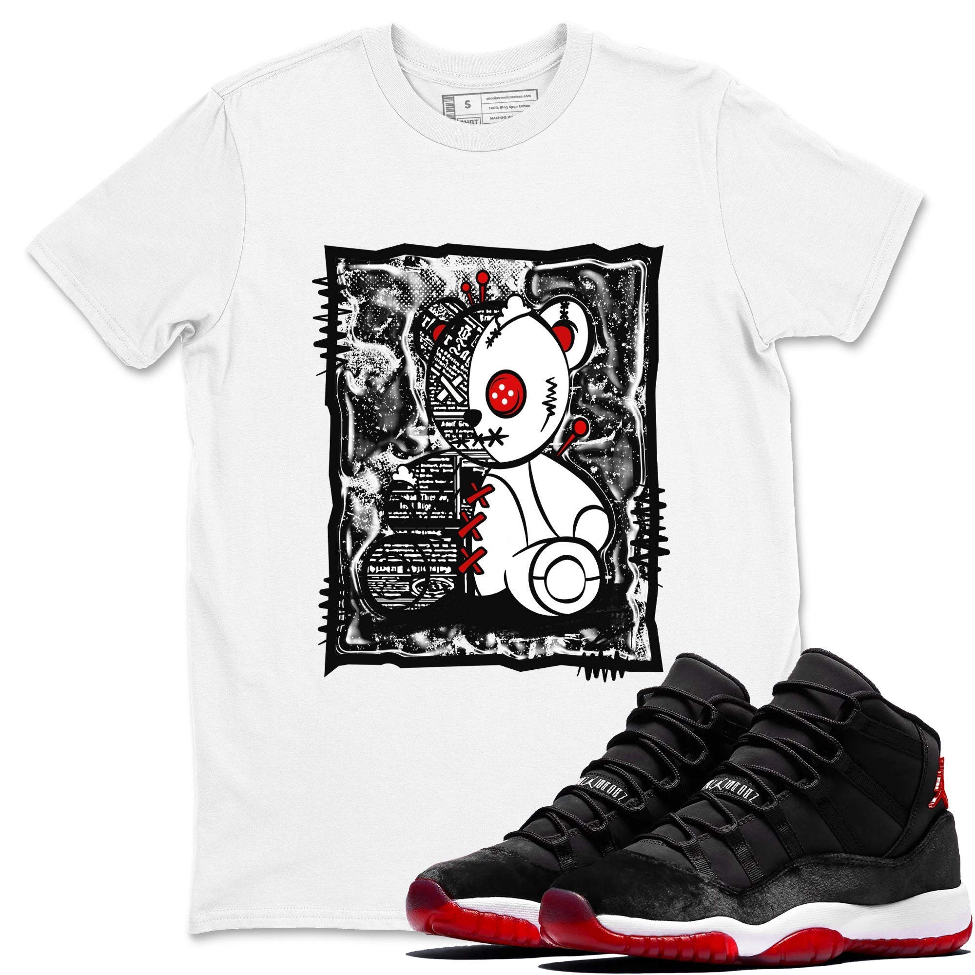 Vintage Bear snkmatch Tees - Air Jordan 11 Bred Velvet