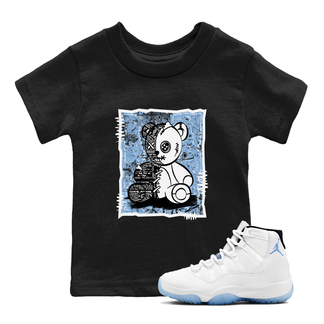 Vintage Bear snkmatch Tees Kids - Air Jordan 11 Retro Legend Blue