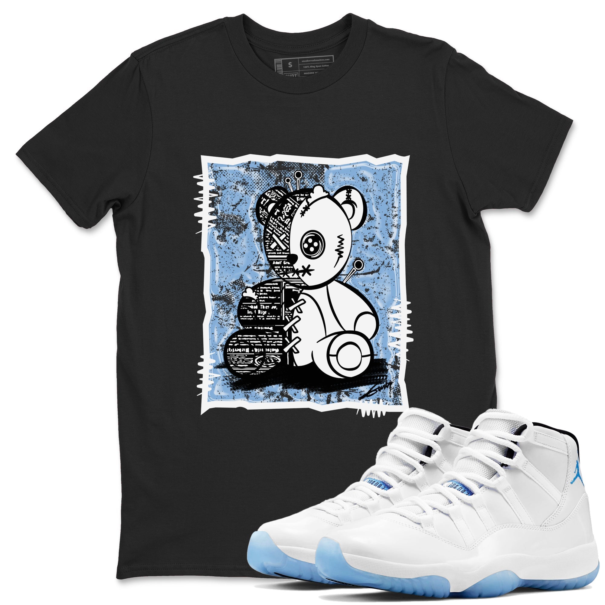 Vintage Bear snkmatch Tees - Air Jordan 11 Retro Legend Blue