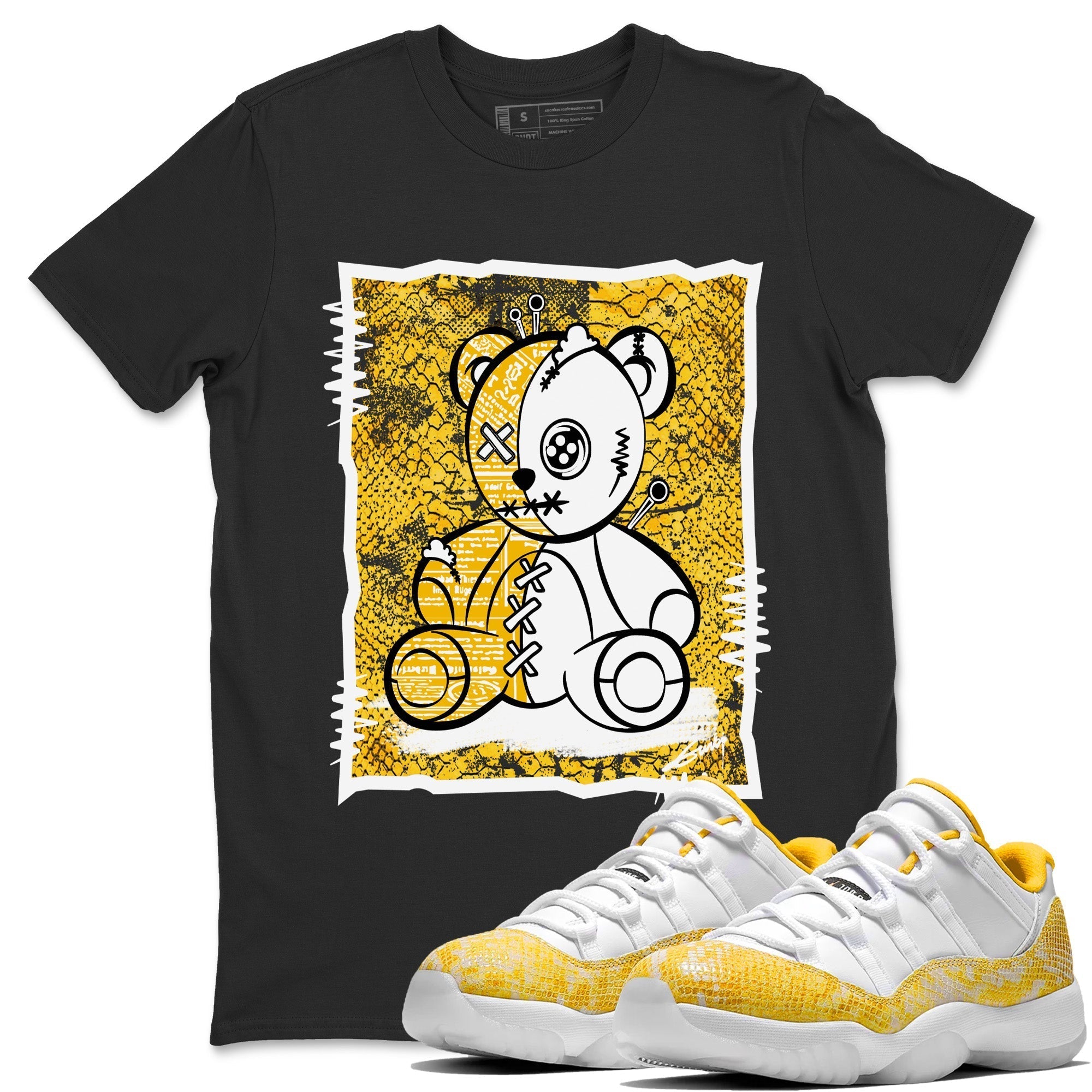 Vintage Bear Unisex Tops - Air Jordan 11 Yellow Python