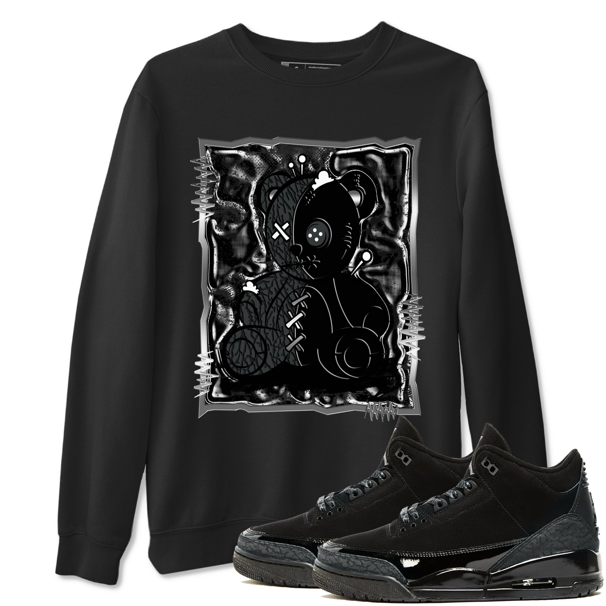 Vintage Bear snkmatch Tees - Air Jordan 3 Black Cat