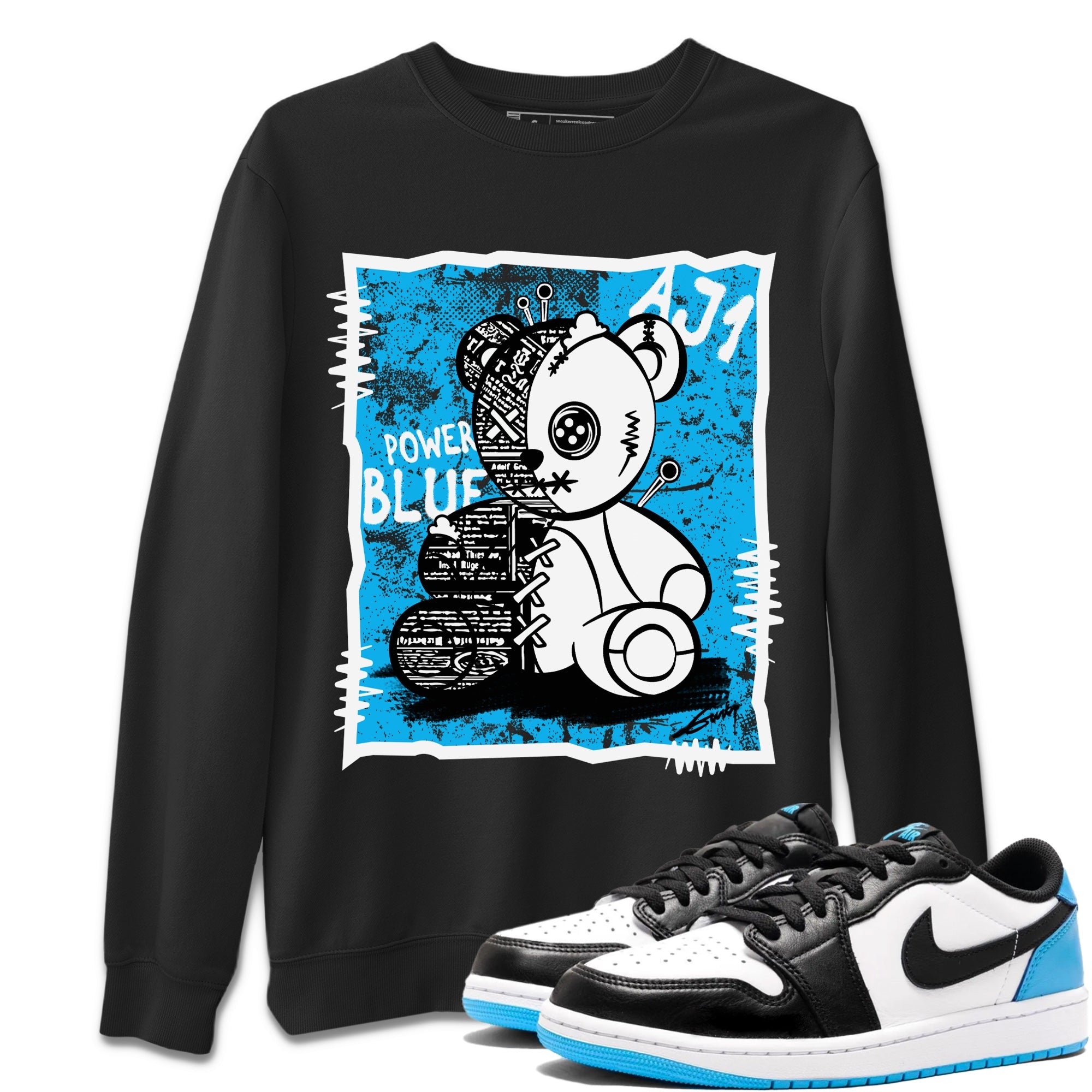 Vintage Bear Unisex Tops - Air Jordan 1 Powder Blue