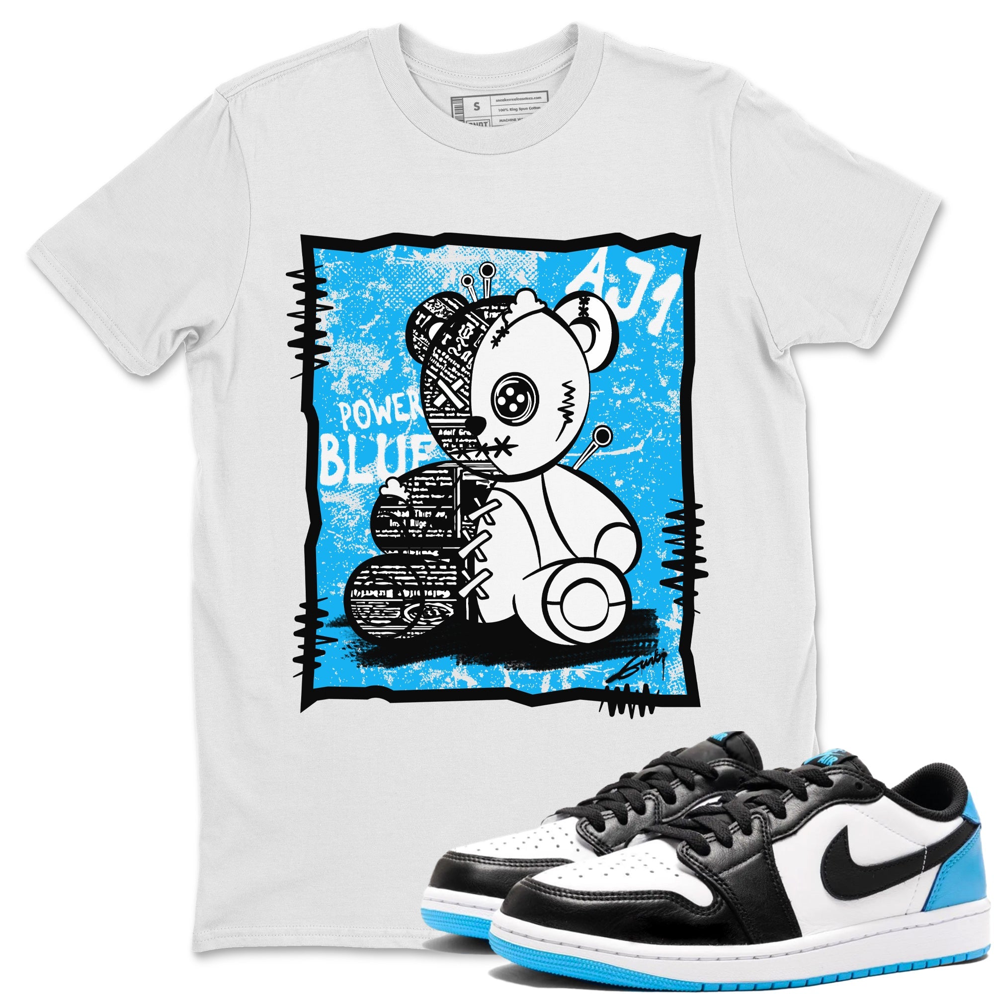 Vintage Bear Unisex Tops - Air Jordan 1 Powder Blue