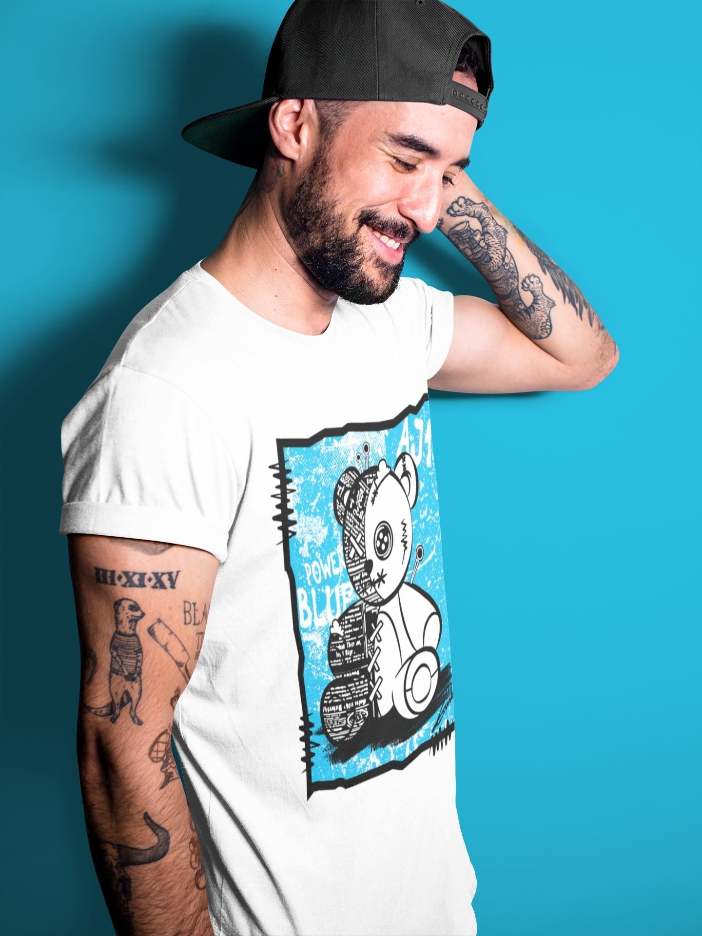 Vintage Bear Unisex Tops - Air Jordan 1 Powder Blue