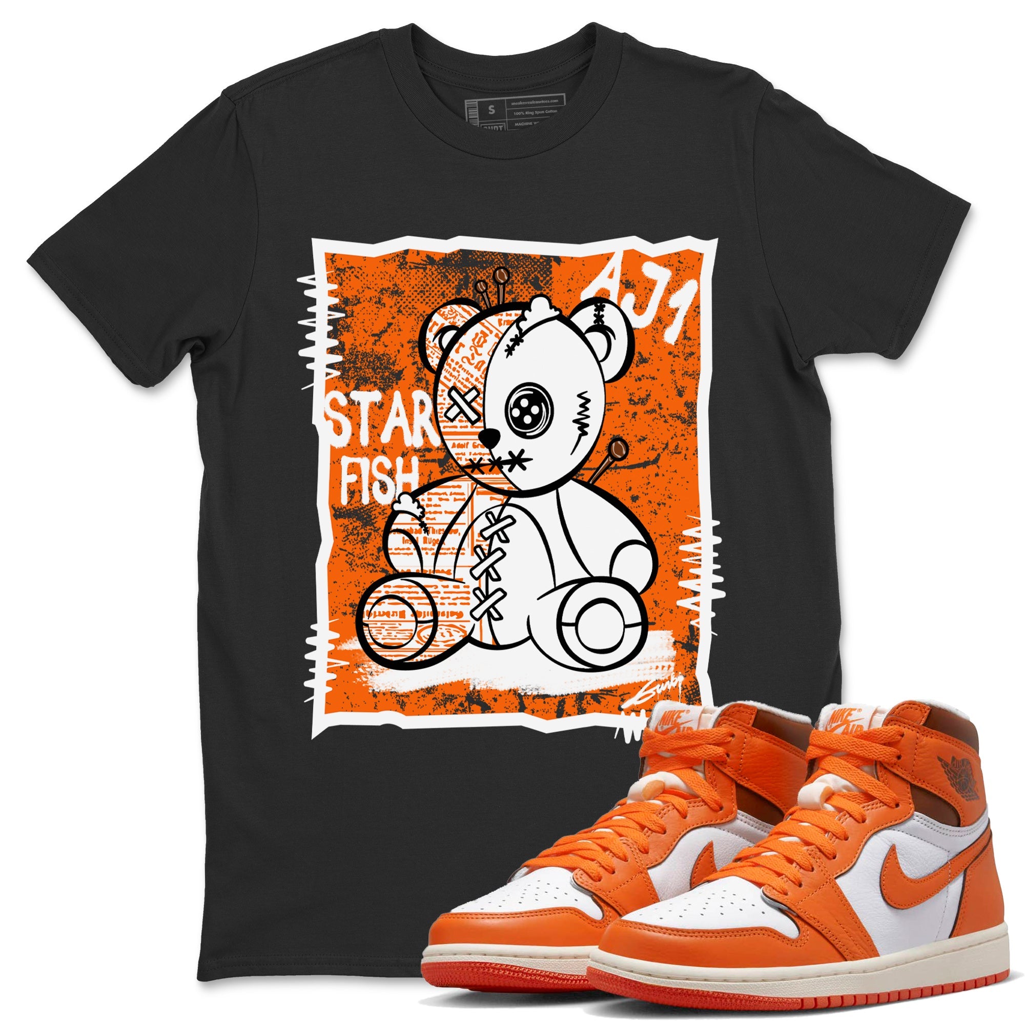 Vintage Bear Unisex Tops - Air Jordan 1 Starfish