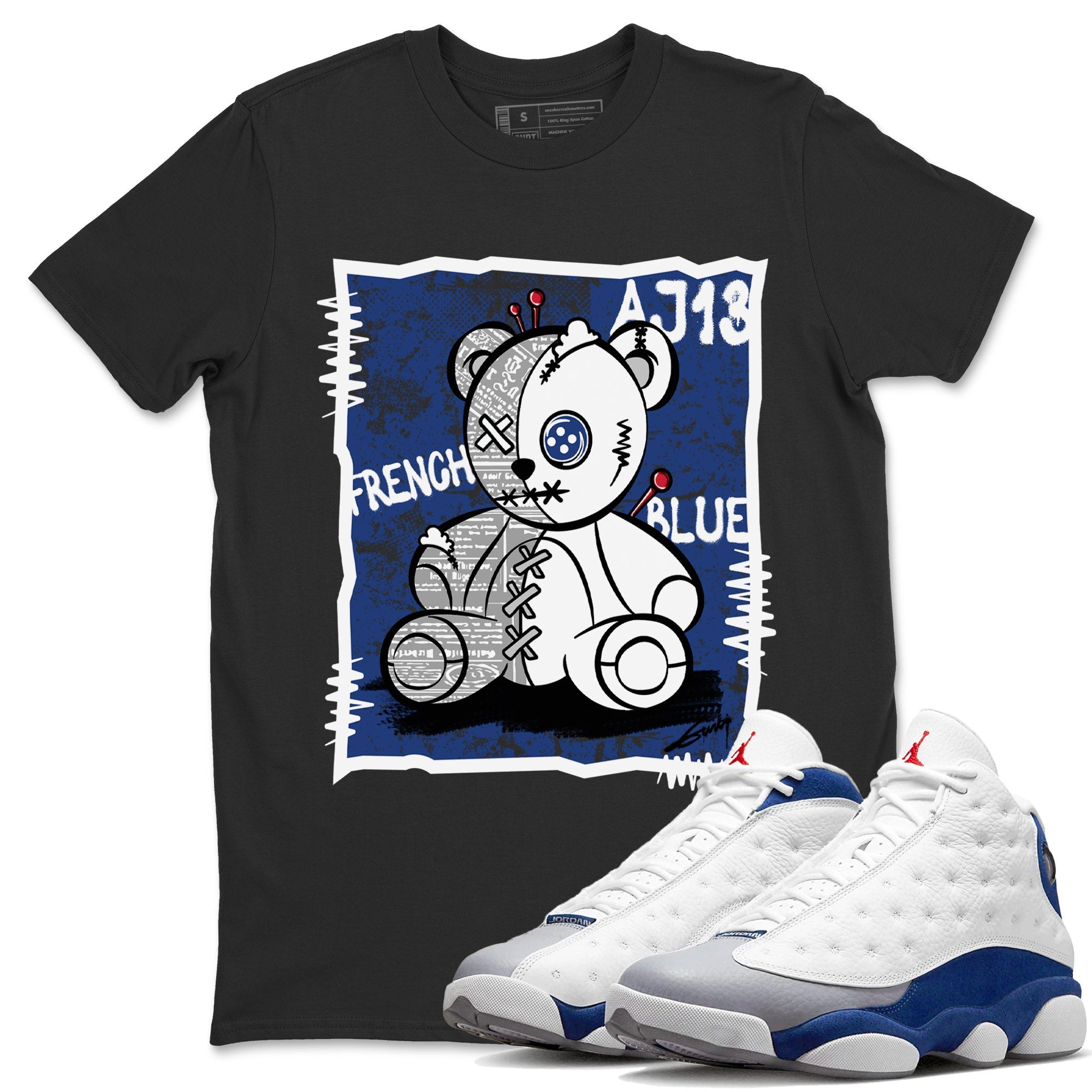 Vintage Bear Unisex Tops - Air Jordan 13 French Blue
