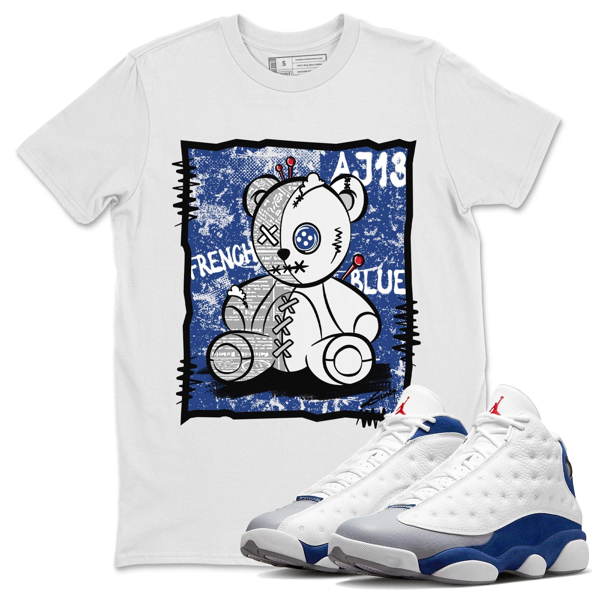 Vintage Bear Unisex Tops - Air Jordan 13 French Blue