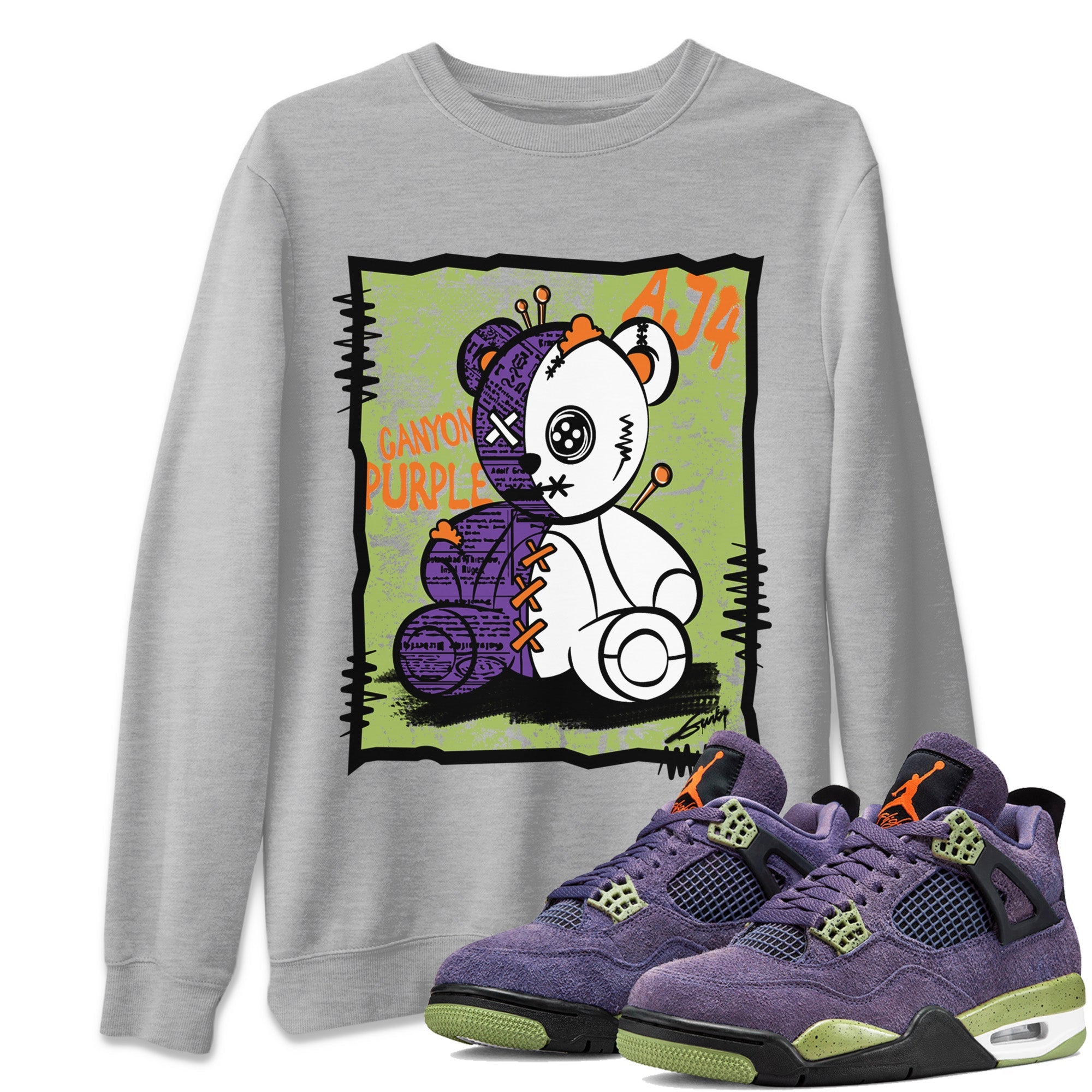 Vintage Bear Unisex Tops - Air Jordan 4 Canyon Purple