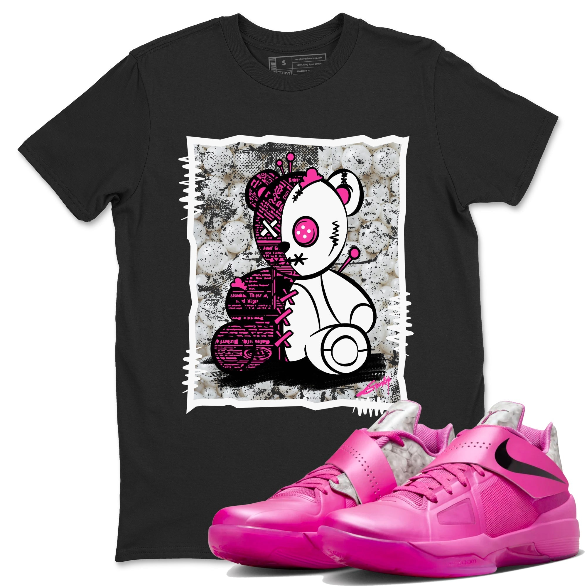 Vintage Bear snkmatch Tees - Nike KD 4 Aunt Pearl