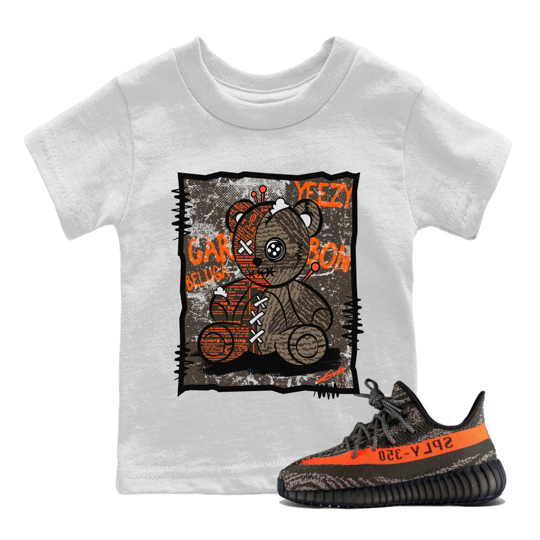 Vintage Bear Kids Tops - Yeezy 350 Carbon Beluga