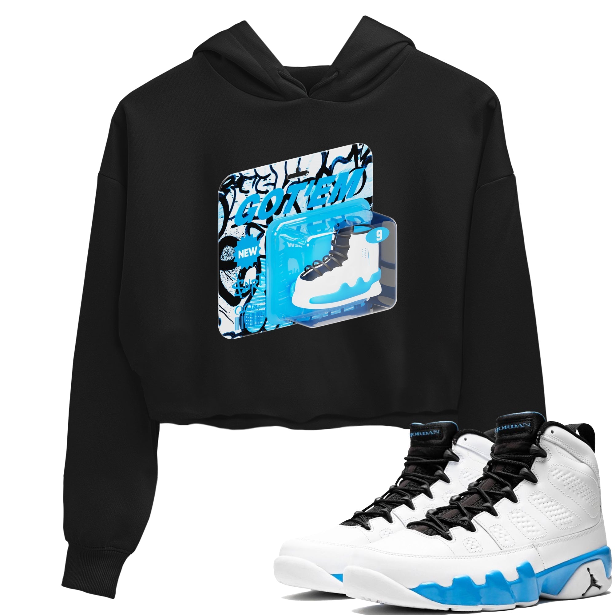 Vintage Toy Packaging snkmatch Women's Top - Air Jordan 9 Powder Blue