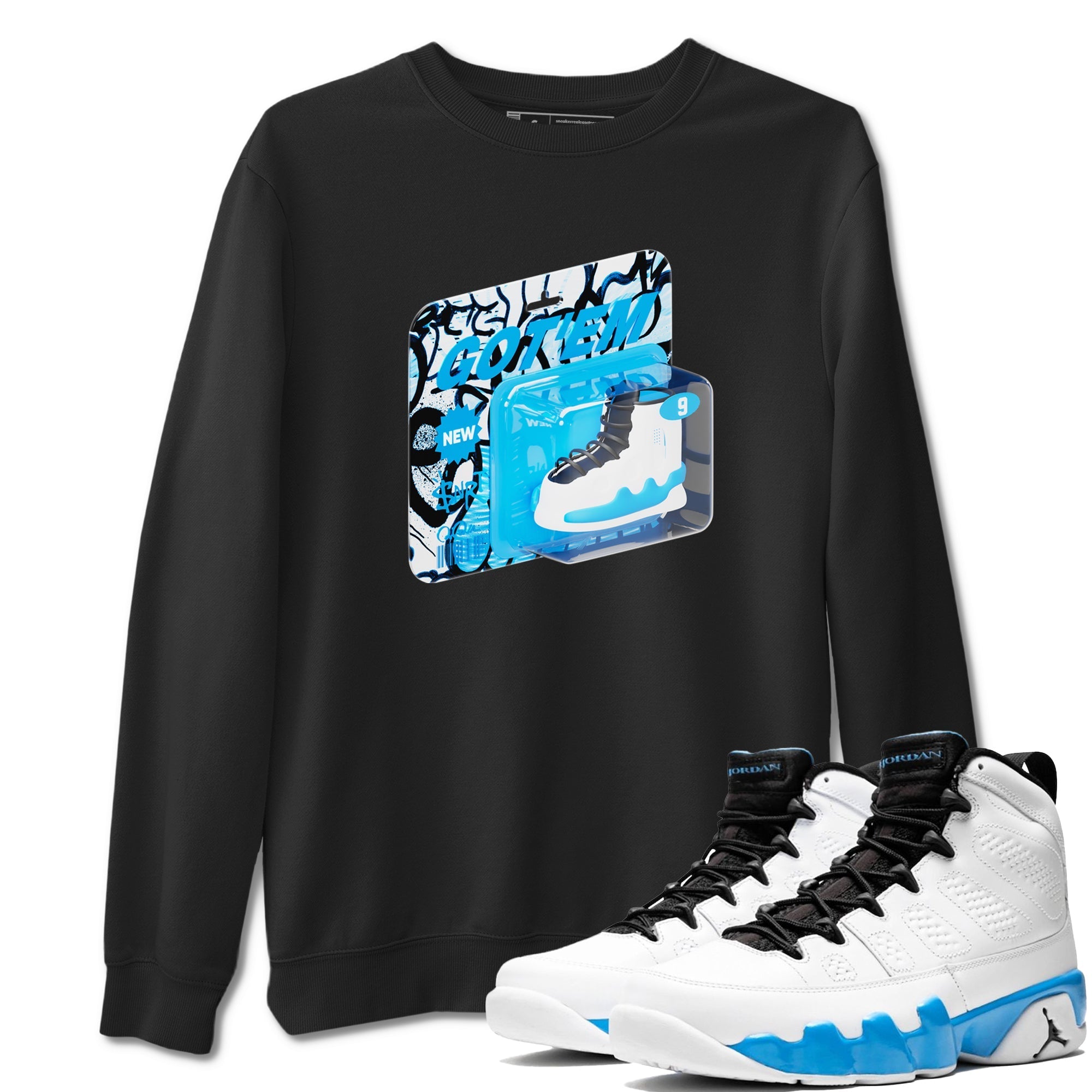 Vintage Toy Packaging snkmatch Tees - Air Jordan 9 Powder Blue