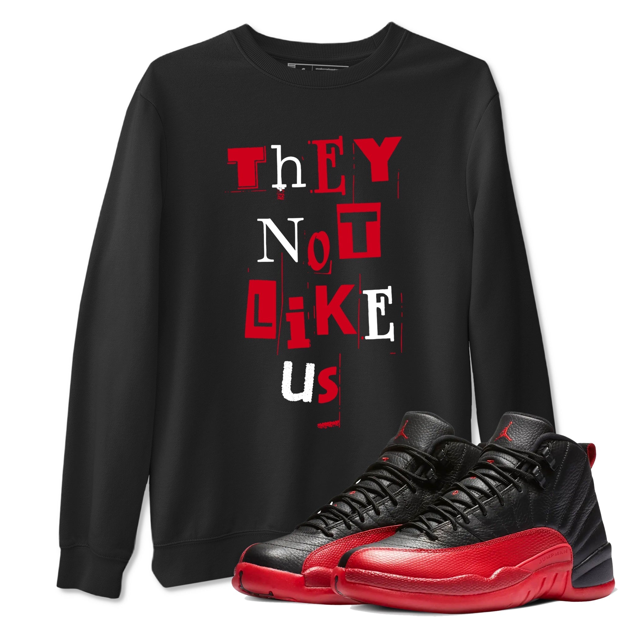 Vintage They Not Like Us snkmatch Tees - Air Jordan 12 Flu Game