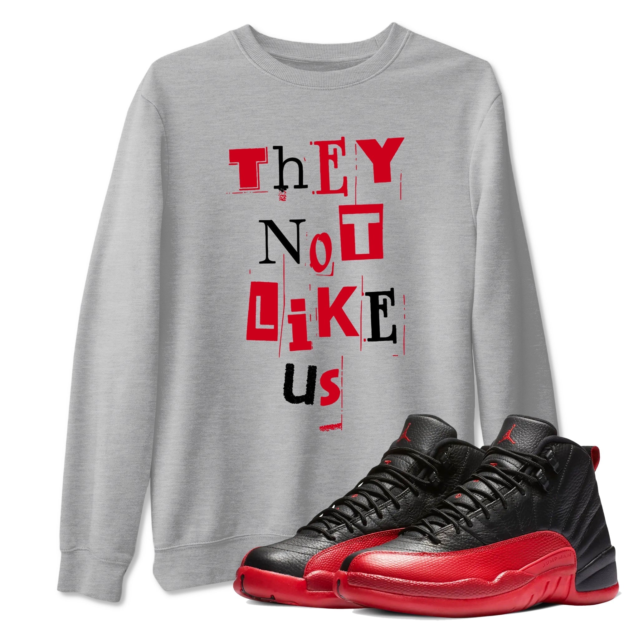 Vintage They Not Like Us snkmatch Tees - Air Jordan 12 Flu Game