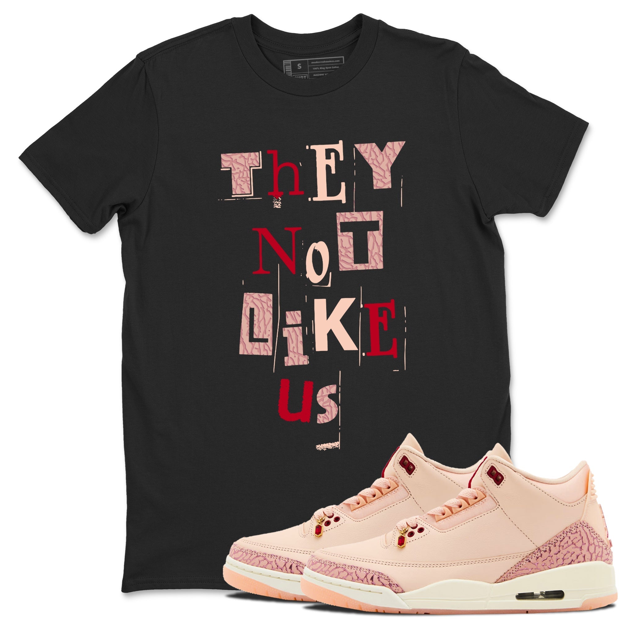 Vintage They Not Like Us snkmatch Tees - Air Jordan 3 Valentines Day