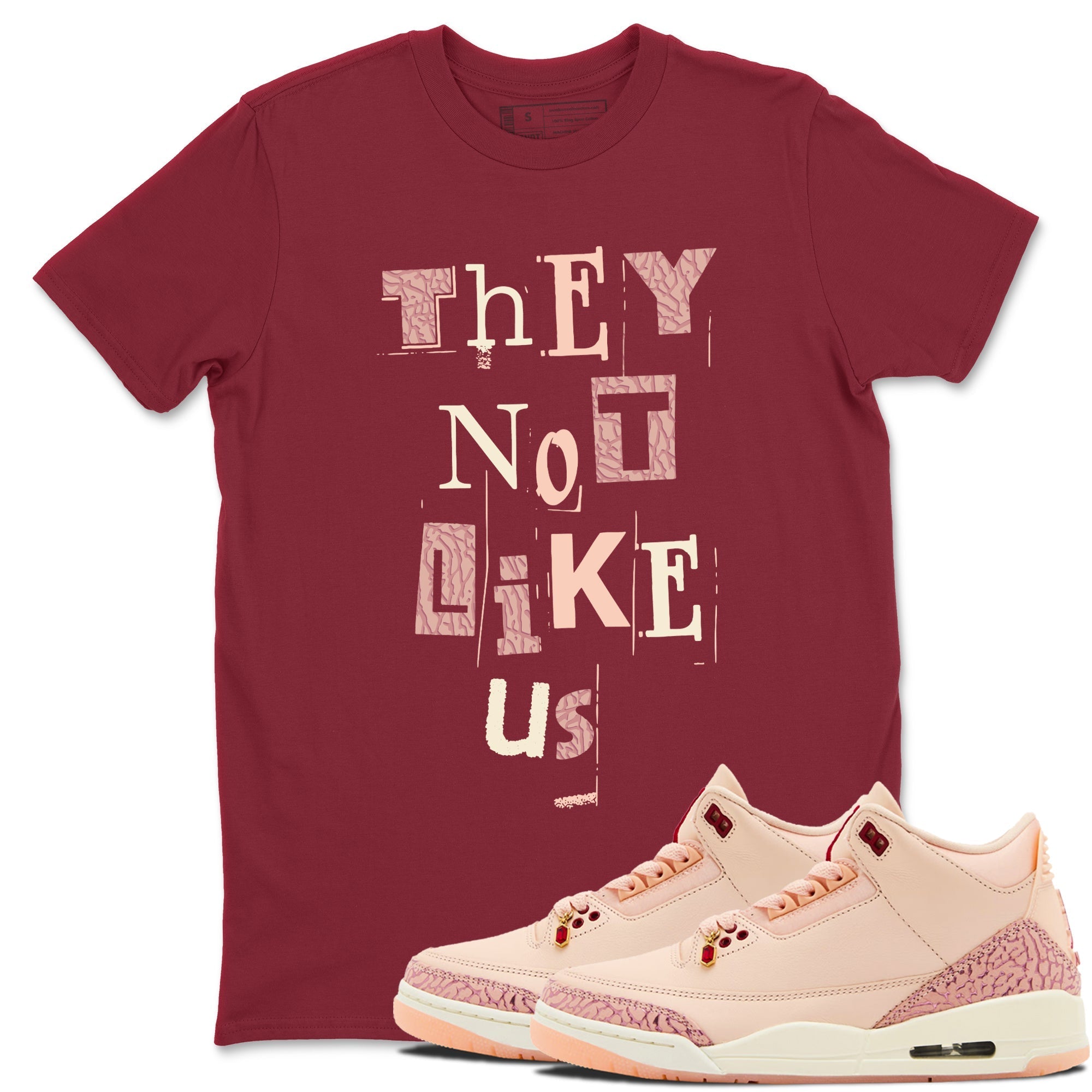 Vintage They Not Like Us snkmatch Tees - Air Jordan 3 Valentines Day