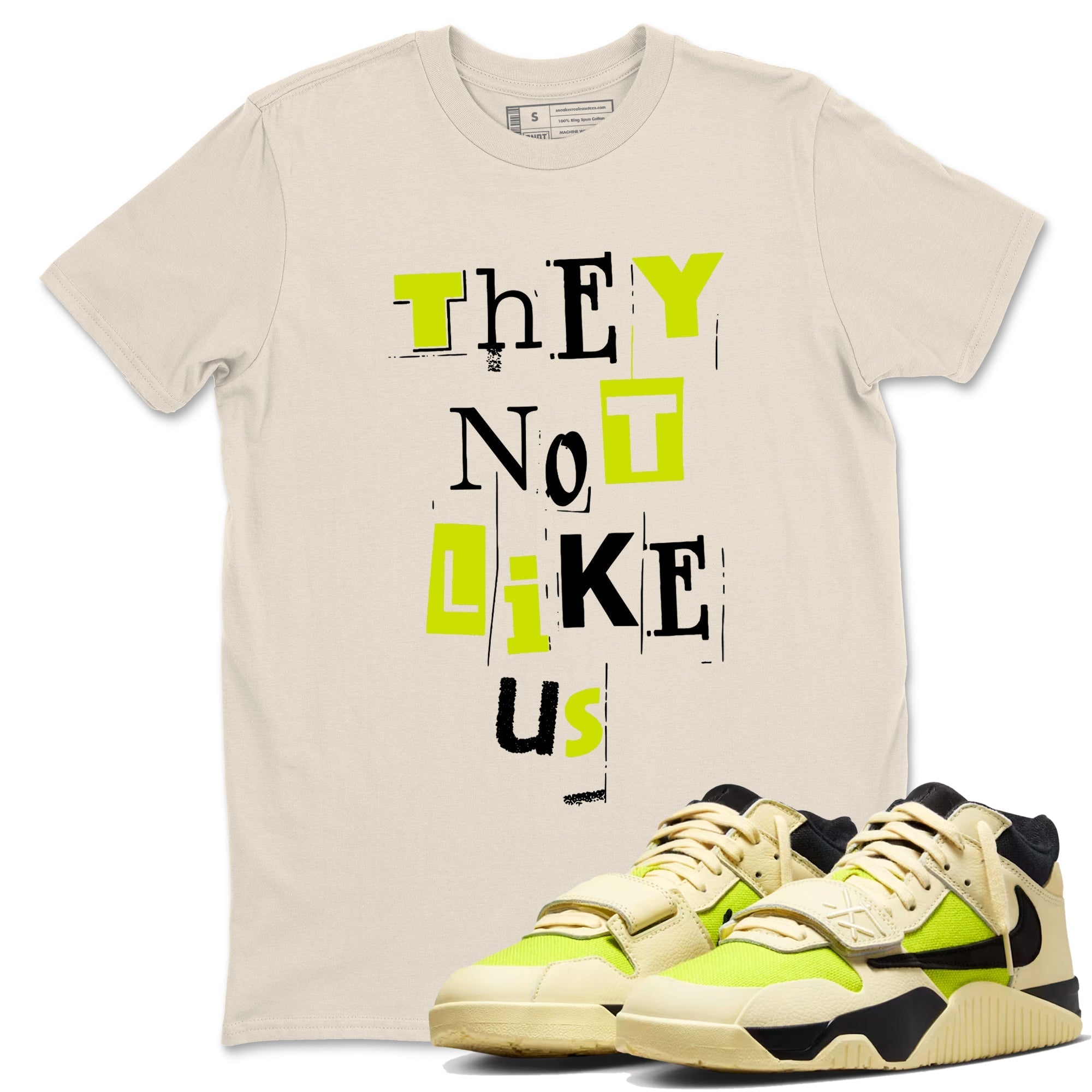 Vintage They Not Like Us snkmatch Tees - Jordan Jumpman Jack Travis Scott Bright Cactus