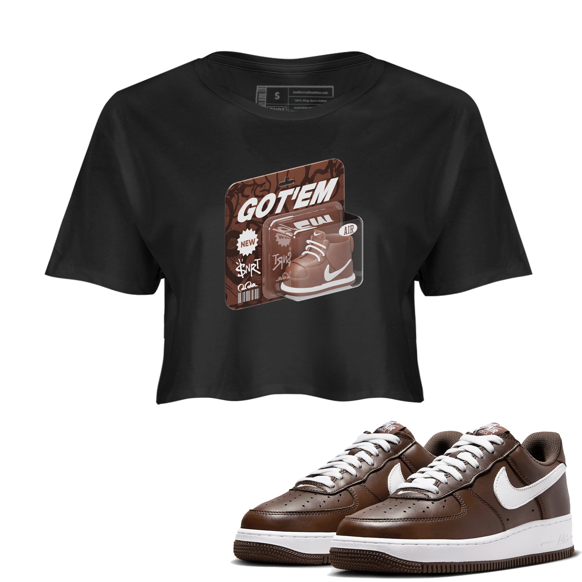 Vintage Toy Packaging snkmatch Women's Top - Air Force 1 Chocolate