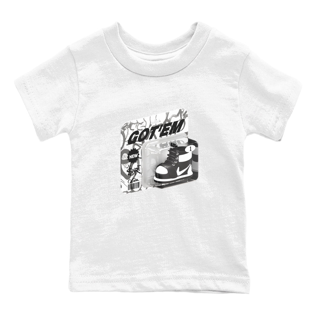 Vintage Toy Packaging snkmatch Tees Kids - Air Jordan 1 Black White