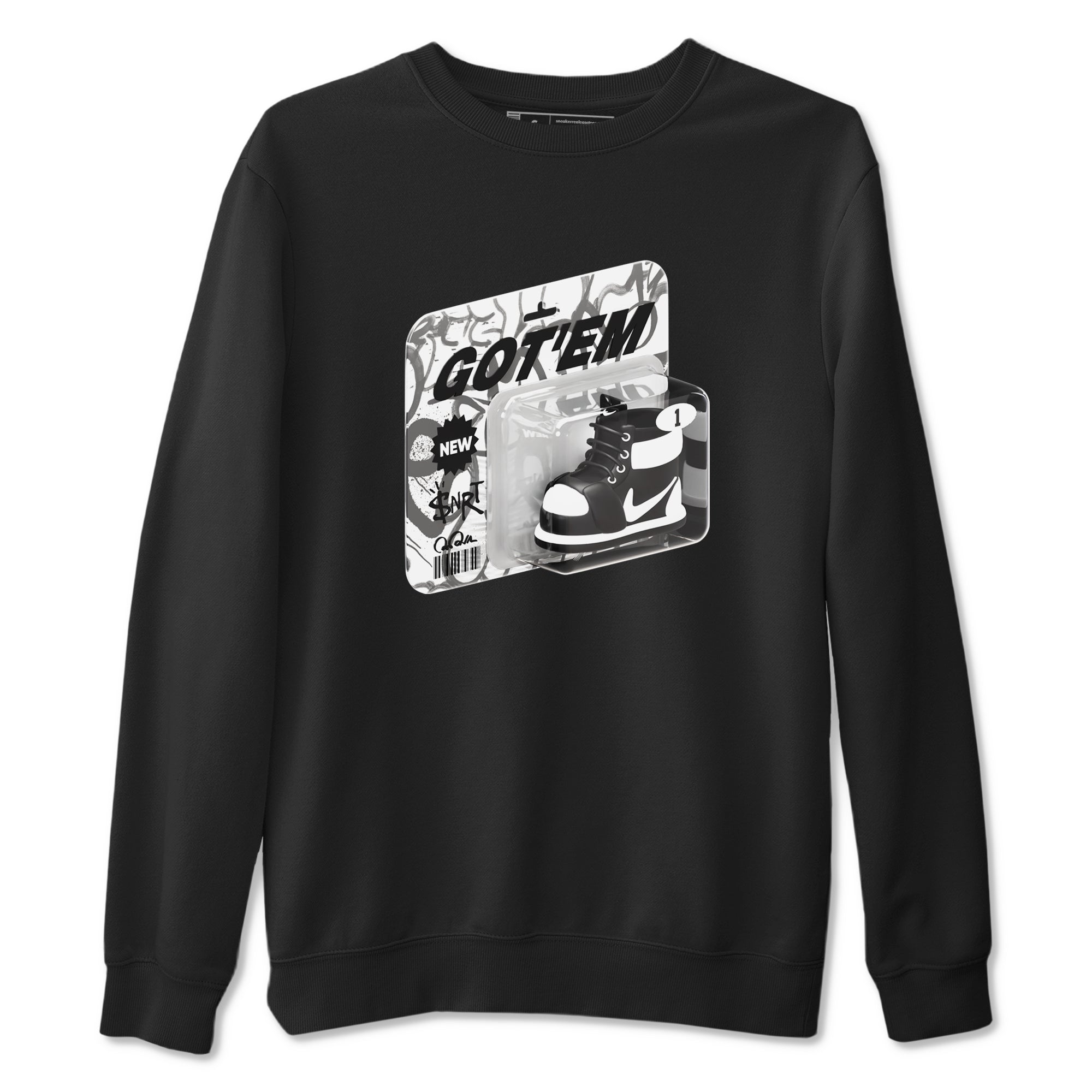 Vintage Toy Packaging snkmatch Tees - Air Jordan 1 Black White