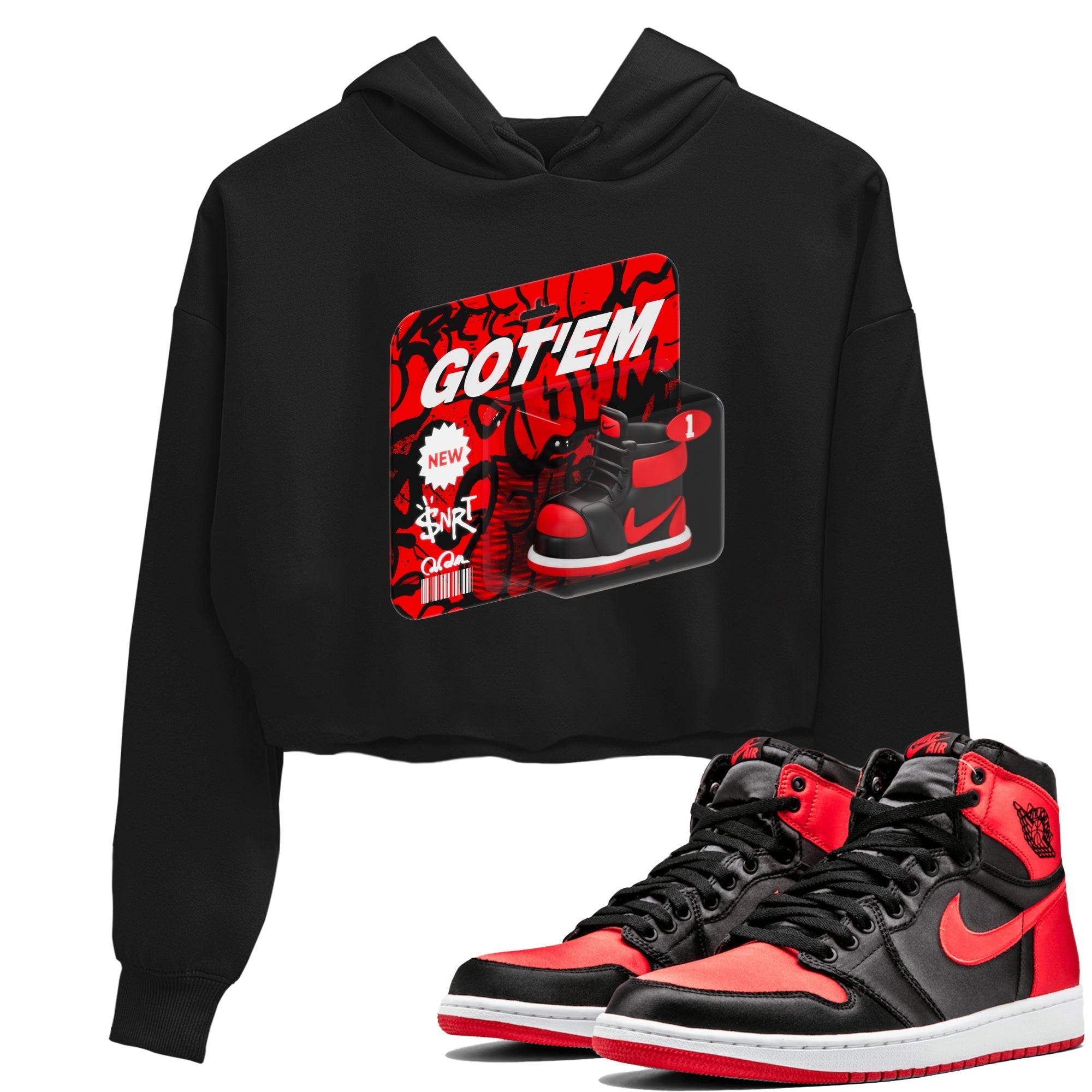Vintage Toy Packaging snkmatch Women's Top - Air Jordan 1 Satin Bred