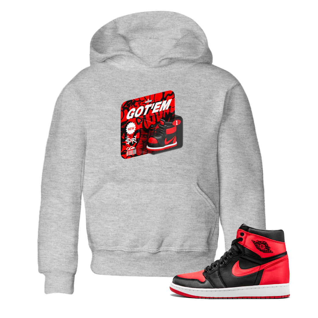 Vintage Toy Packaging snkmatch Tee Kids - Air Jordan 1 Satin Bred