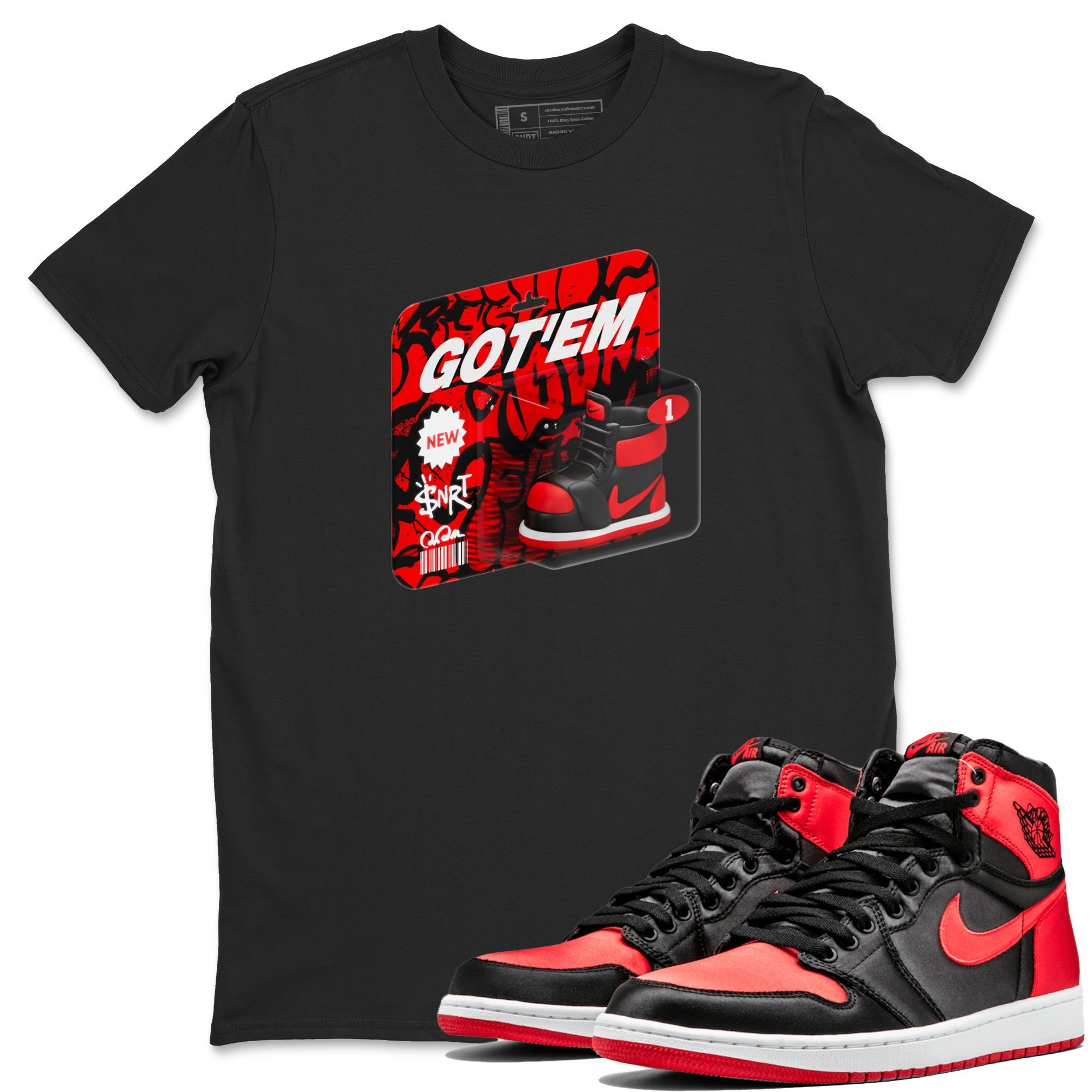 Vintage Toy Packaging snkmatch Tee - Air Jordan 1 Satin Bred