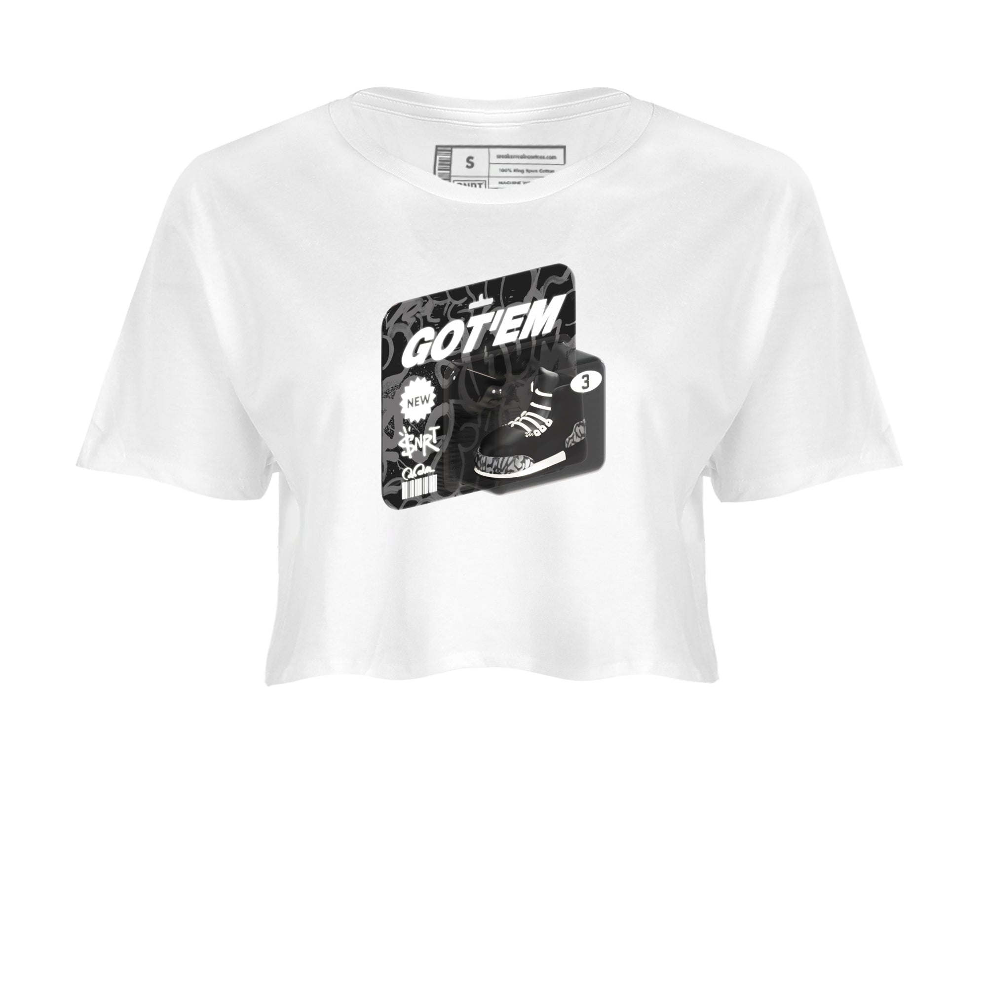 Vintage Toy Packaging snkmatch Women's Top - Air Jordan 3 Off Noir