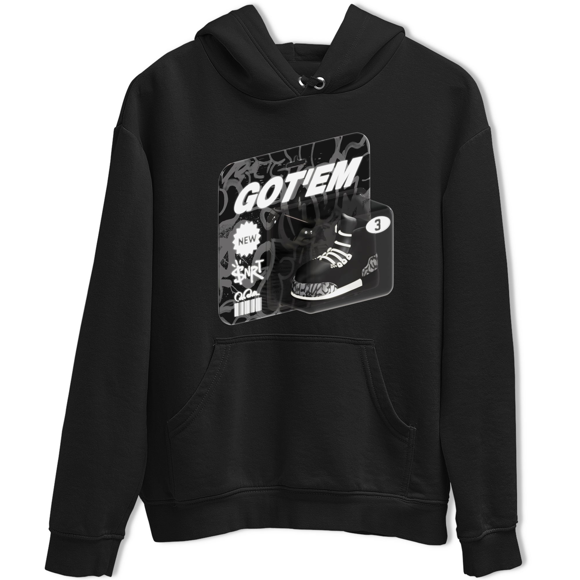 Vintage Toy Packaging snkmatch Tee - Air Jordan 3 Off Noir