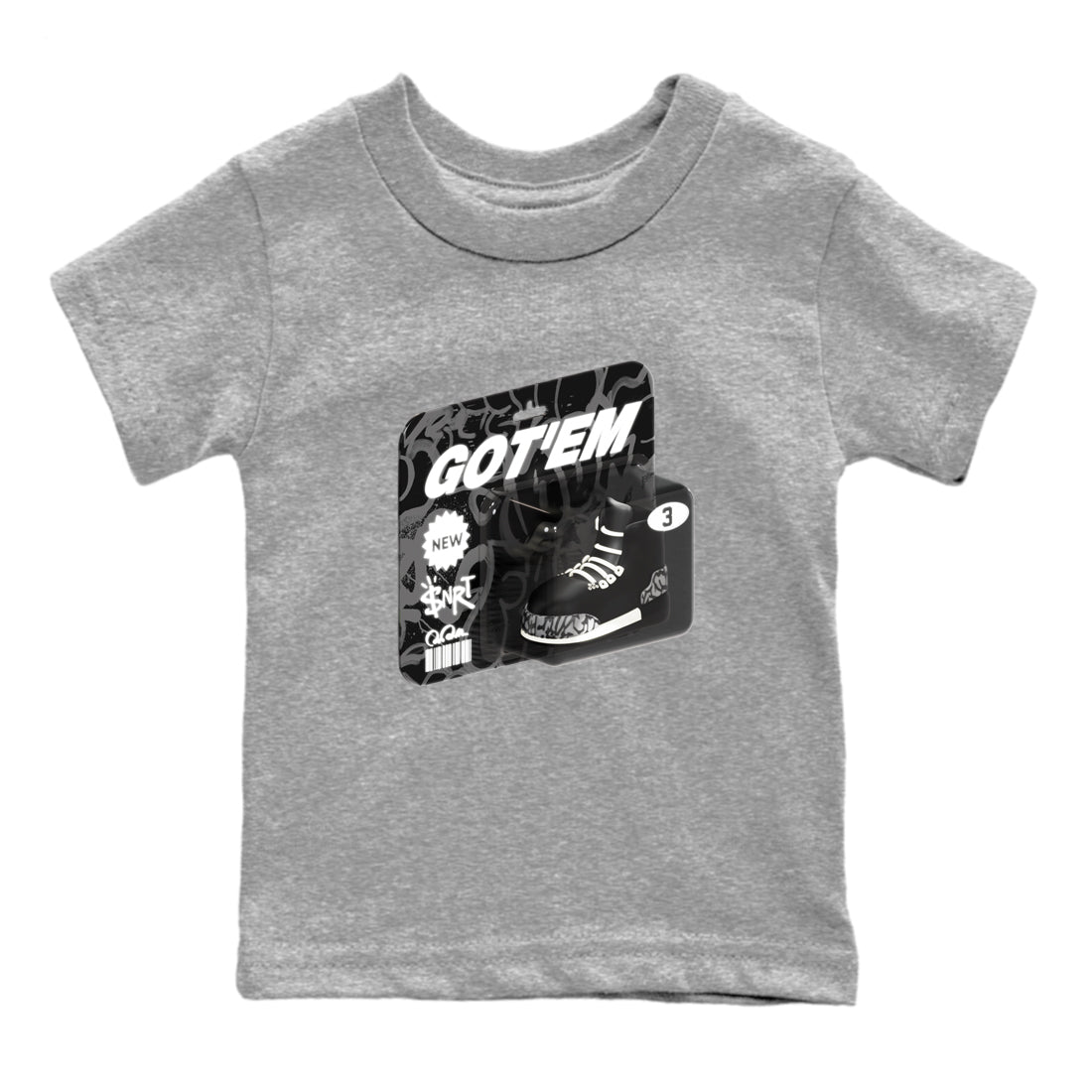 Vintage Toy Packaging snkmatch Tee Kids - Air Jordan 3 Off Noir