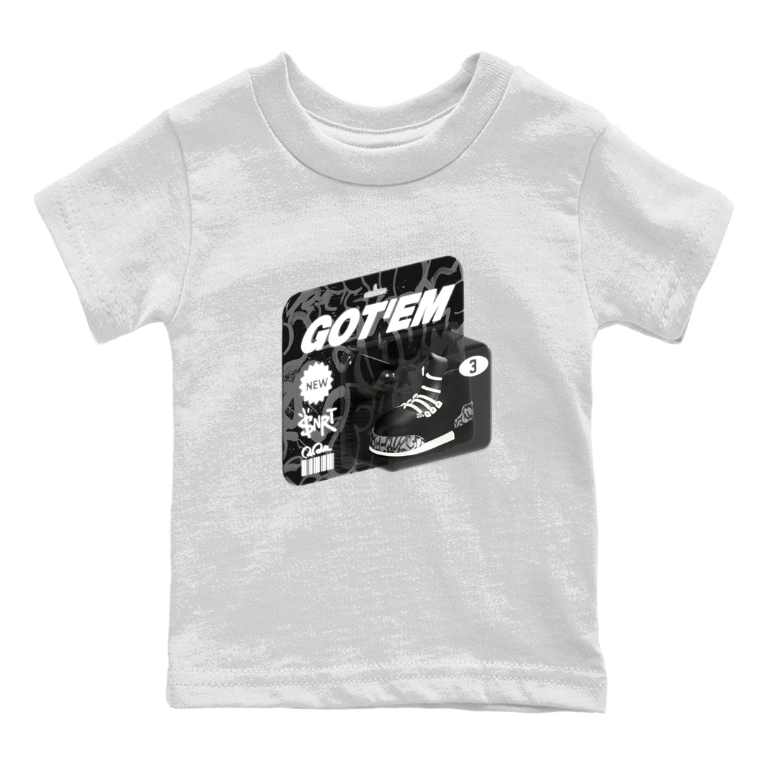 Vintage Toy Packaging snkmatch Tee Kids - Air Jordan 3 Off Noir