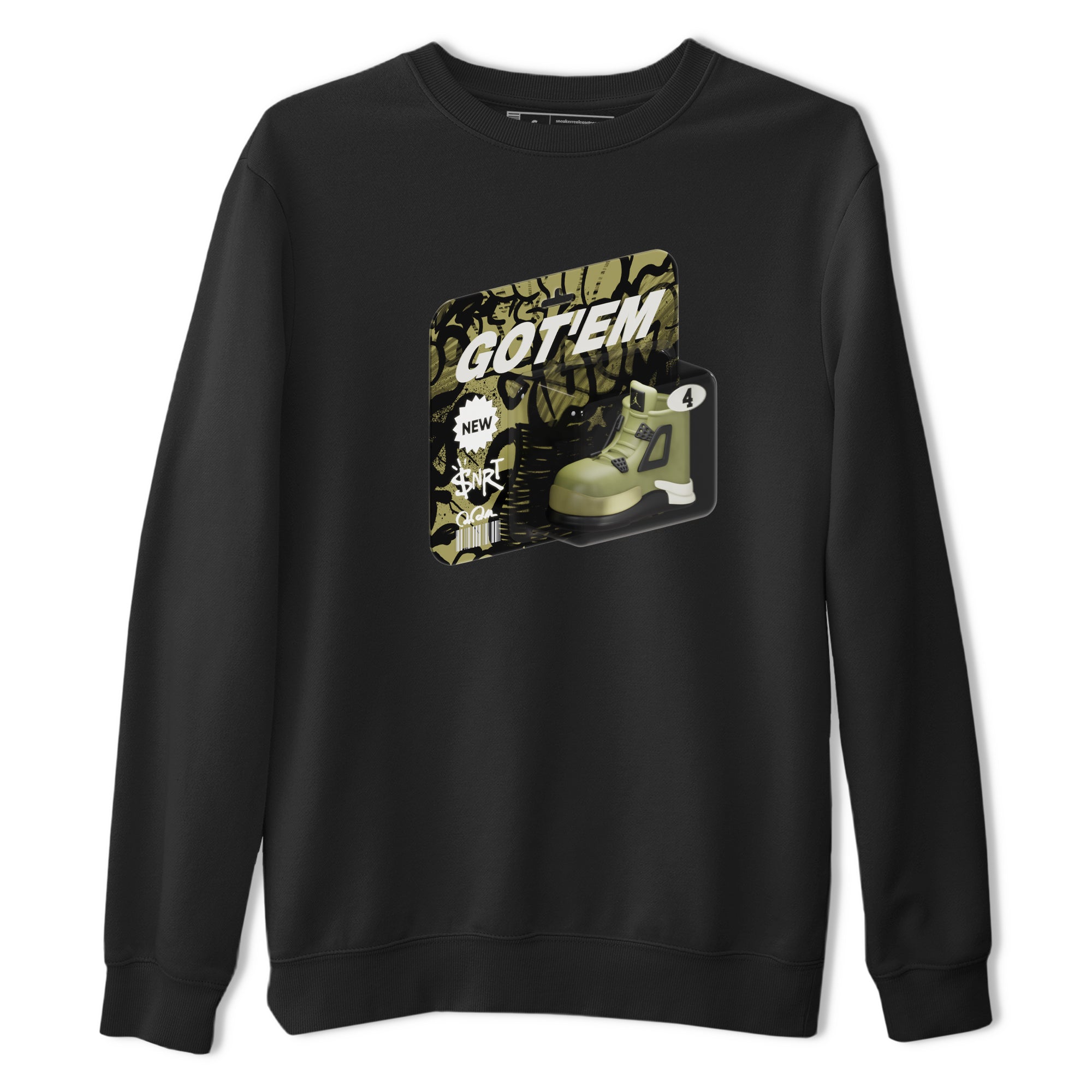 Vintage Toy Packaging snkmatch Tee - Air Jordan 4 Medium Olive