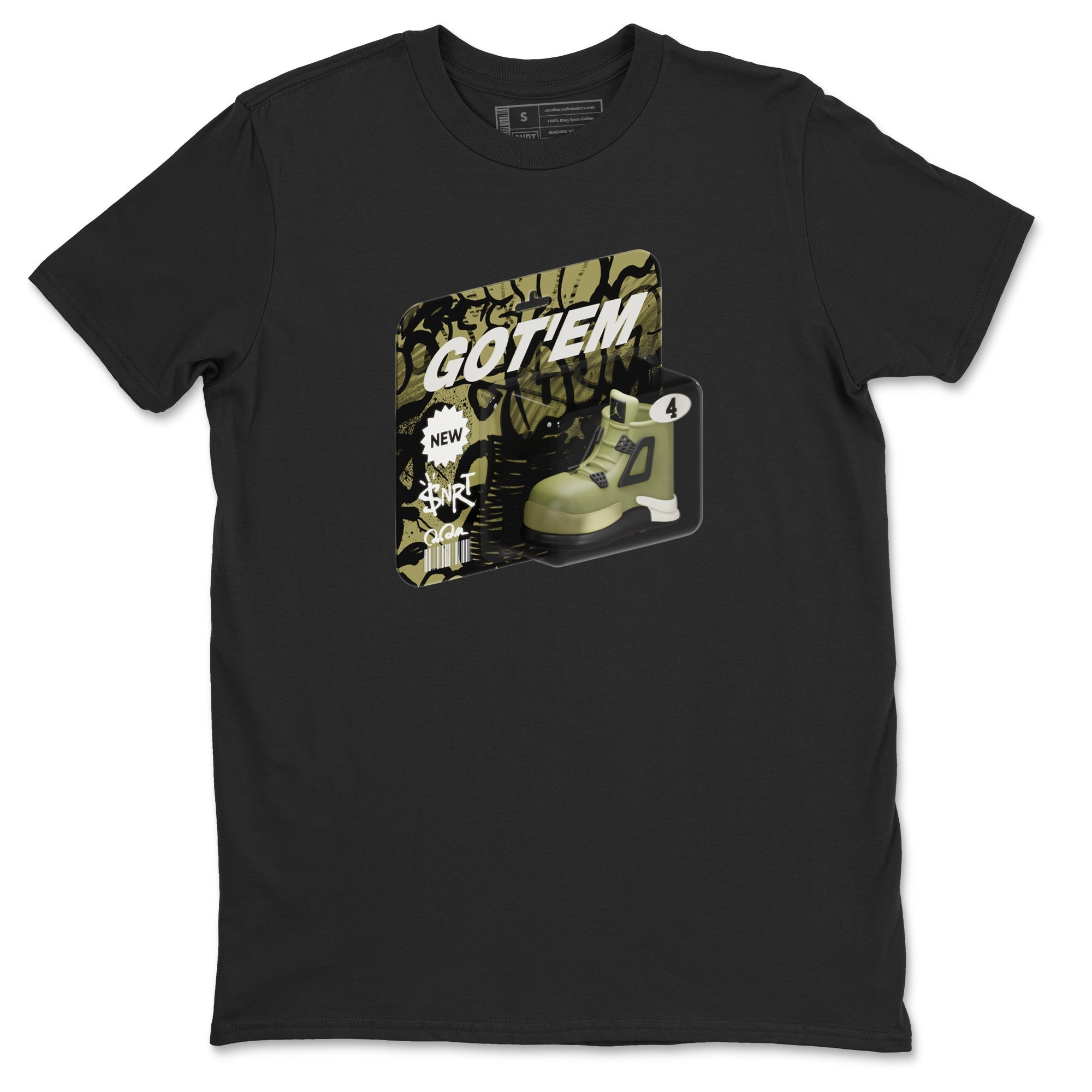 Vintage Toy Packaging snkmatch Tee - Air Jordan 4 Medium Olive