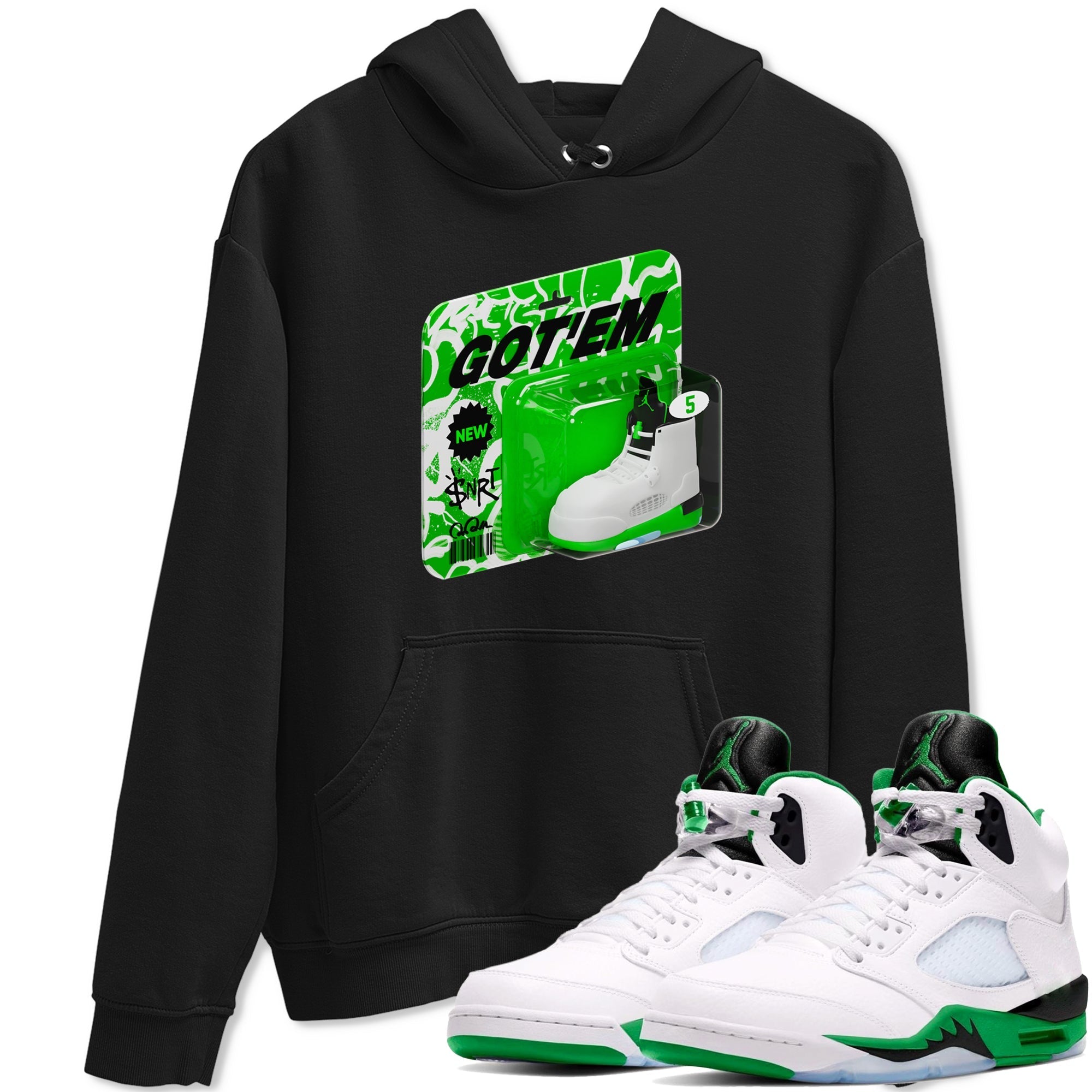 Vintage Toy Packaging snkmatch Tee - Air Jordan 5 Lucky Green