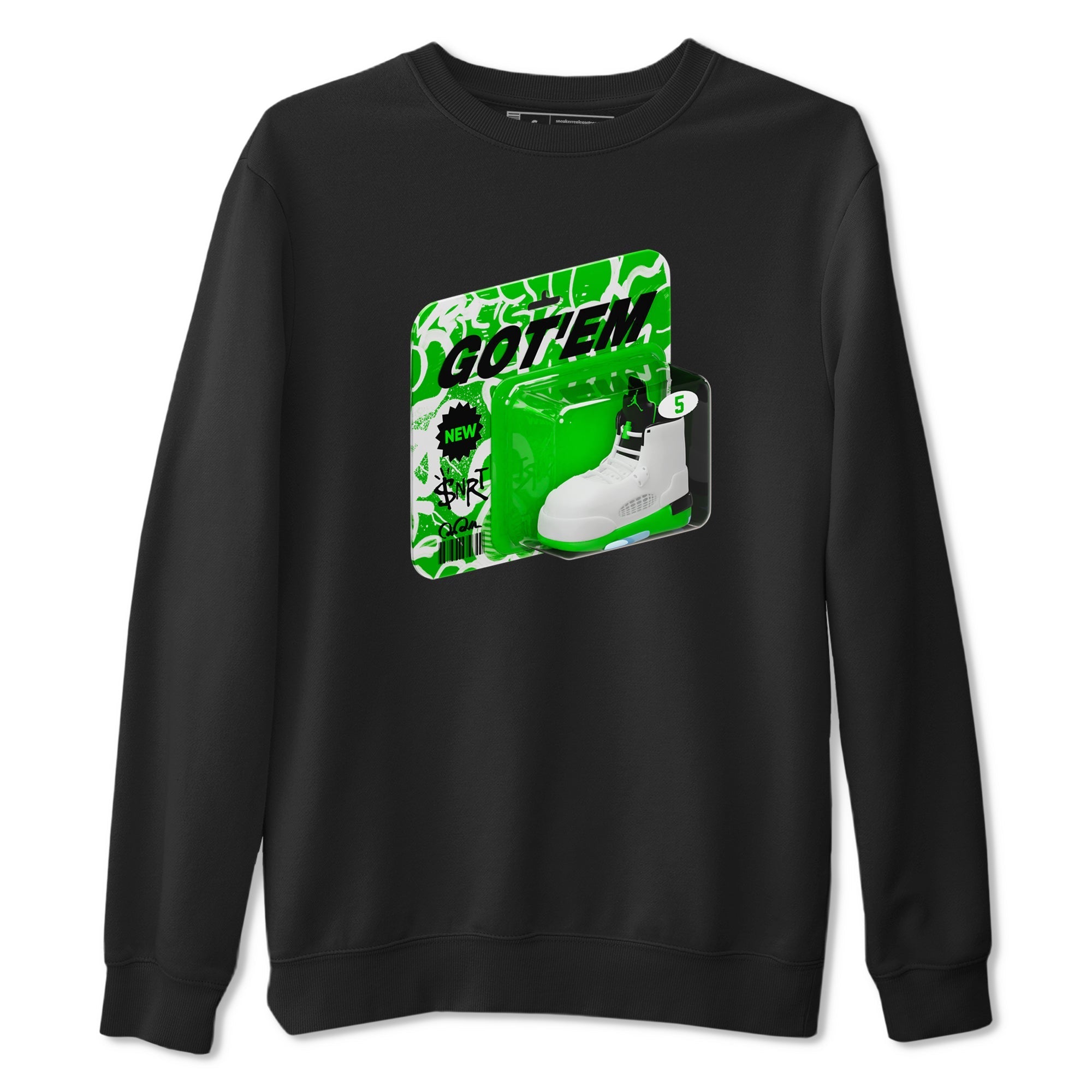 Vintage Toy Packaging snkmatch Tee - Air Jordan 5 Lucky Green
