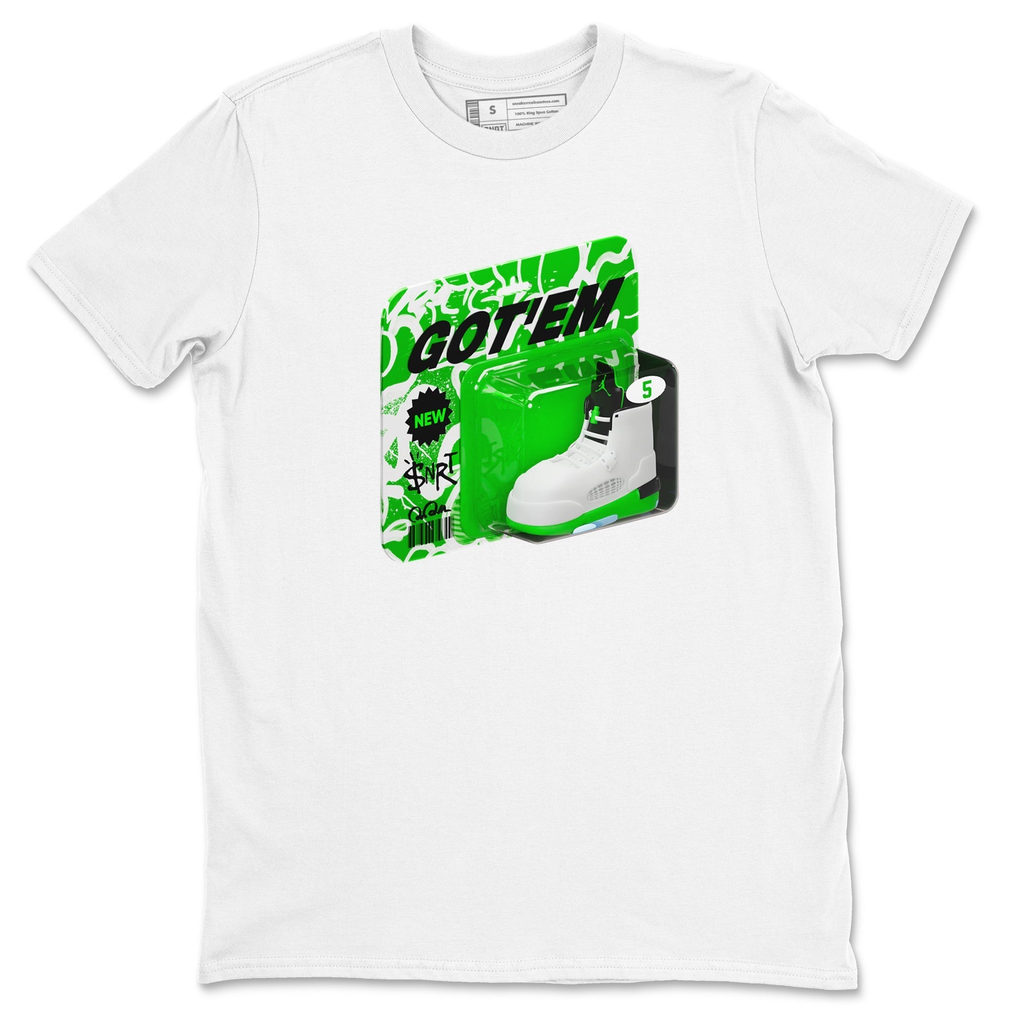 Vintage Toy Packaging snkmatch Tee - Air Jordan 5 Lucky Green