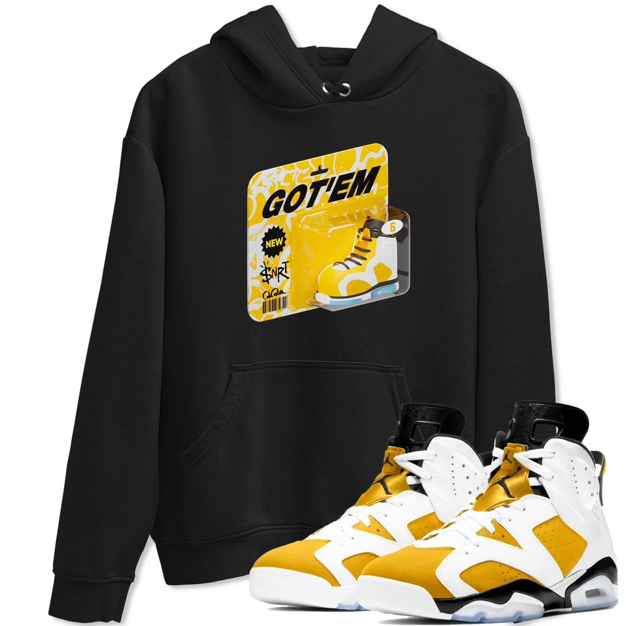 Vintage Toy Packaging snkmatch Tee - Air Jordan 6 Yellow Ochre