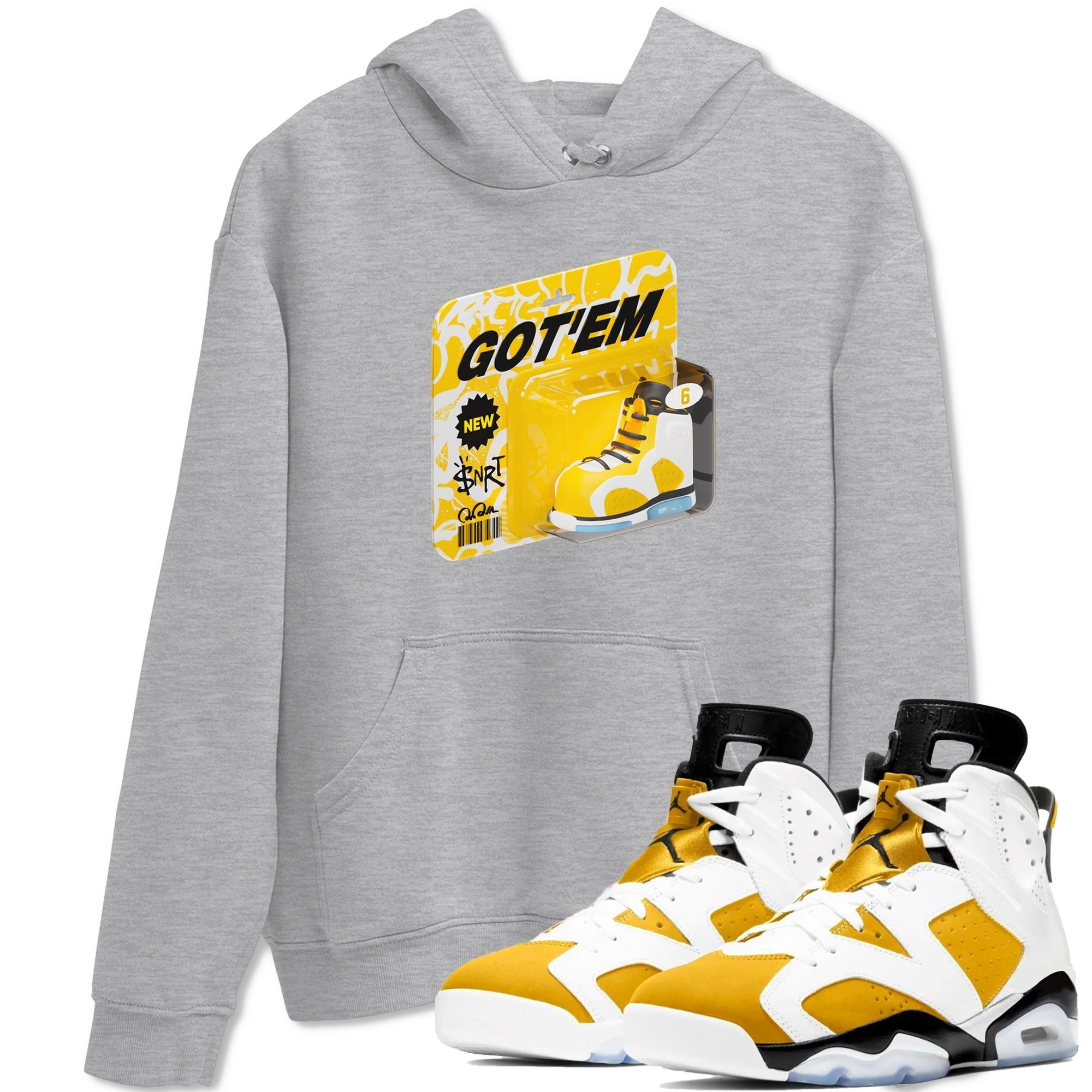 Vintage Toy Packaging snkmatch Tee - Air Jordan 6 Yellow Ochre