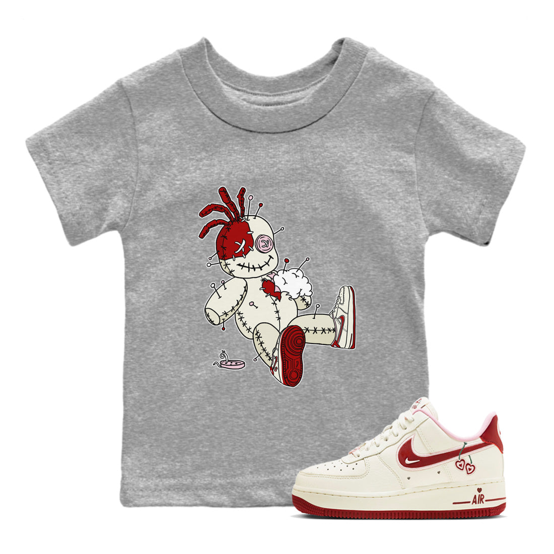 Voodoo Doll Kids Tops - Air Force 1 Valentines Day