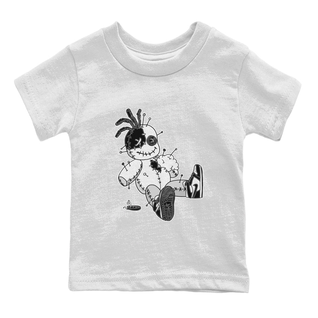 Voodoo Doll Kids Tops - Air Jordan 1 Black White