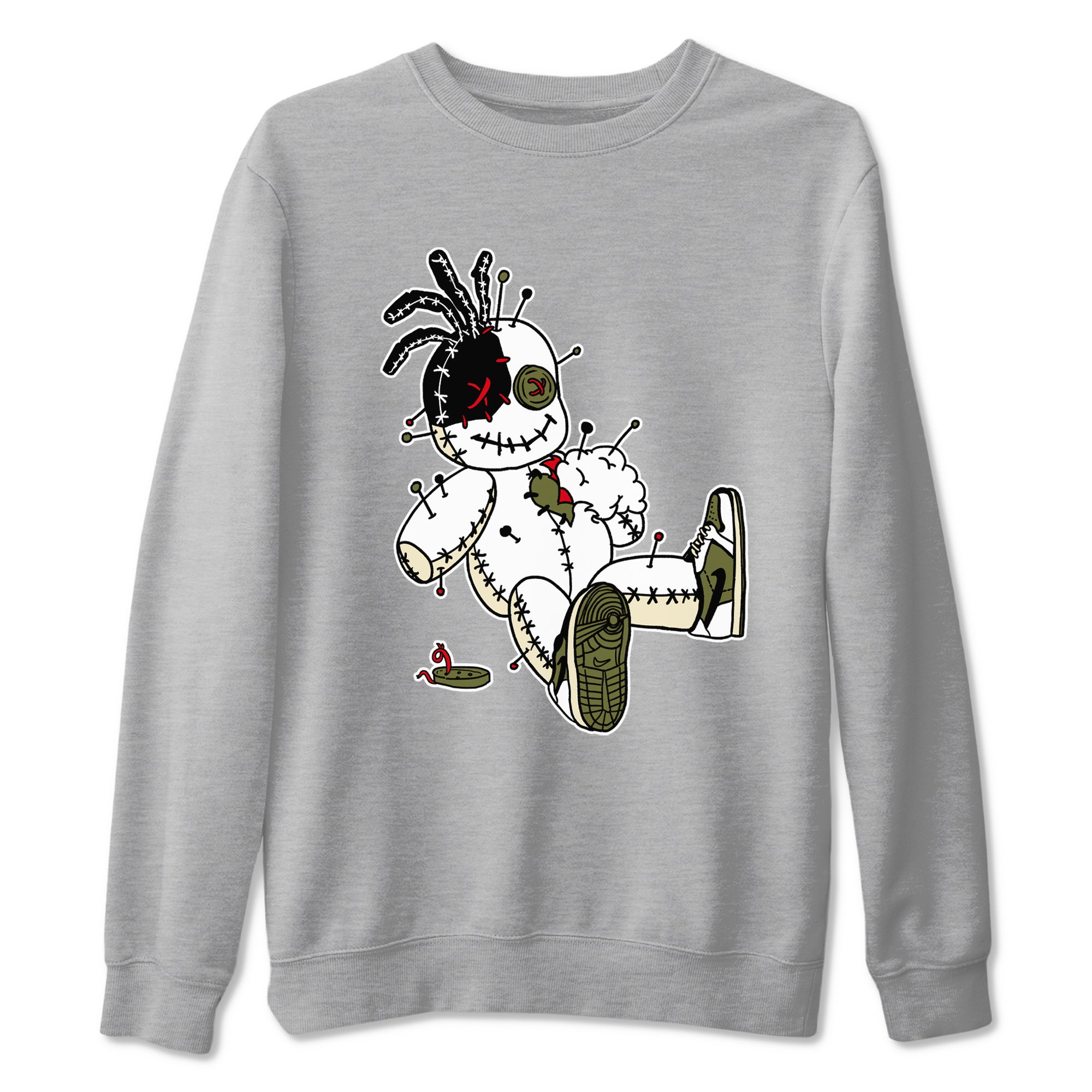 Voodoo Doll snkmatch Tees - Air Jordan 1 Travis Scott Medium Olive