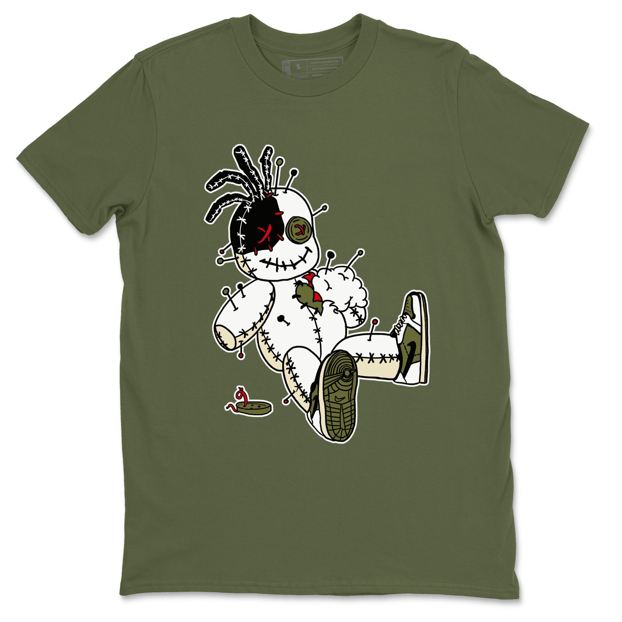 Voodoo Doll snkmatch Tees - Air Jordan 1 Travis Scott Medium Olive