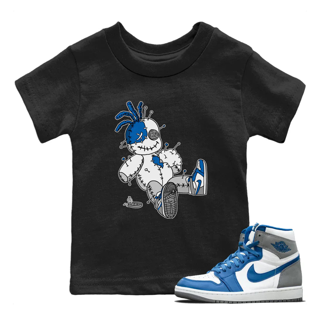 Voodoo Doll Kids Tops - Air Jordan 1 True Blue