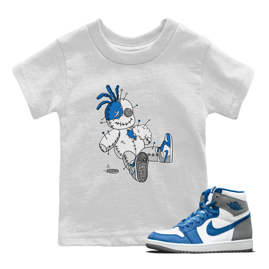 Voodoo Doll Kids Tops - Air Jordan 1 True Blue