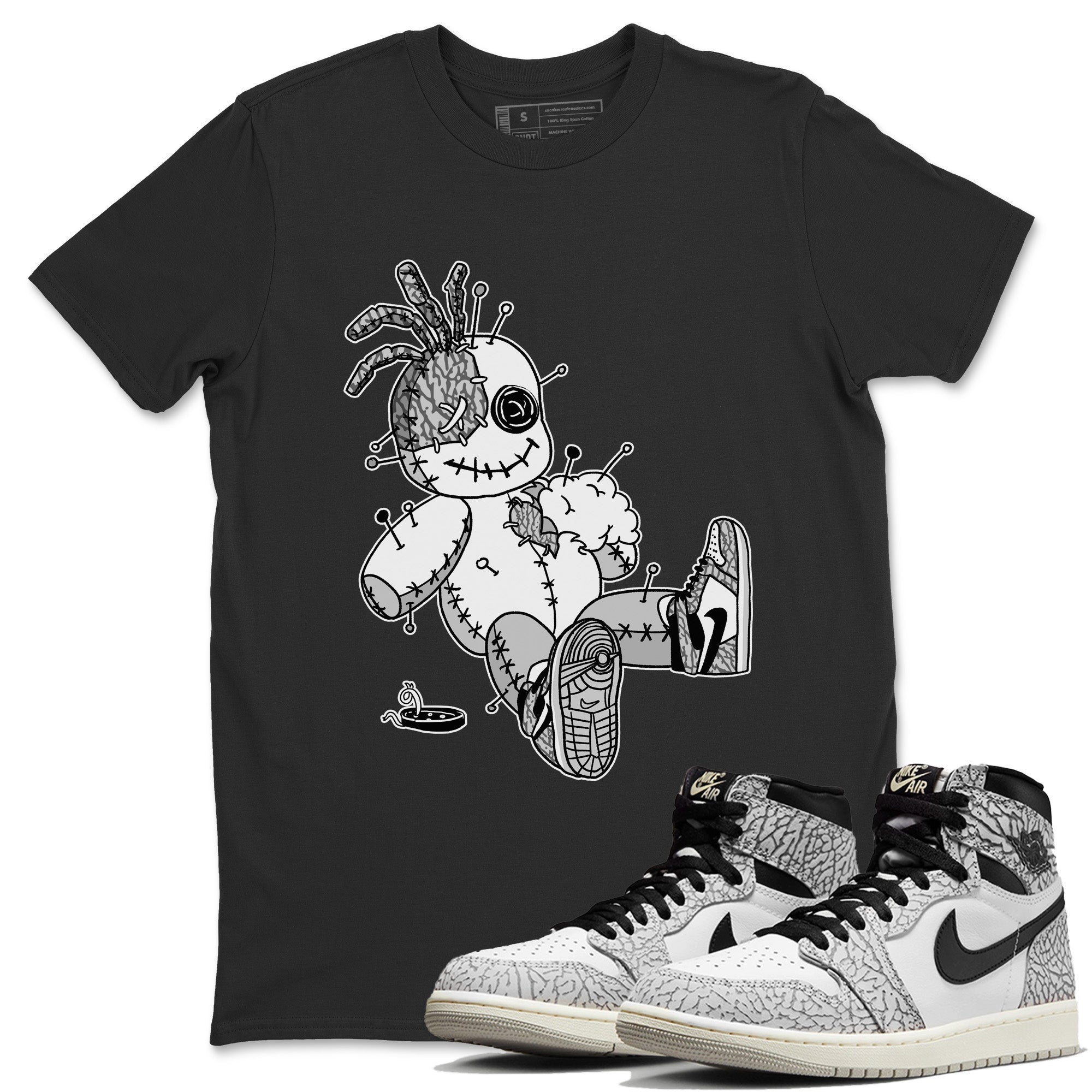 Voodoo Doll Unisex Tops - Air Jordan 1 White Cement