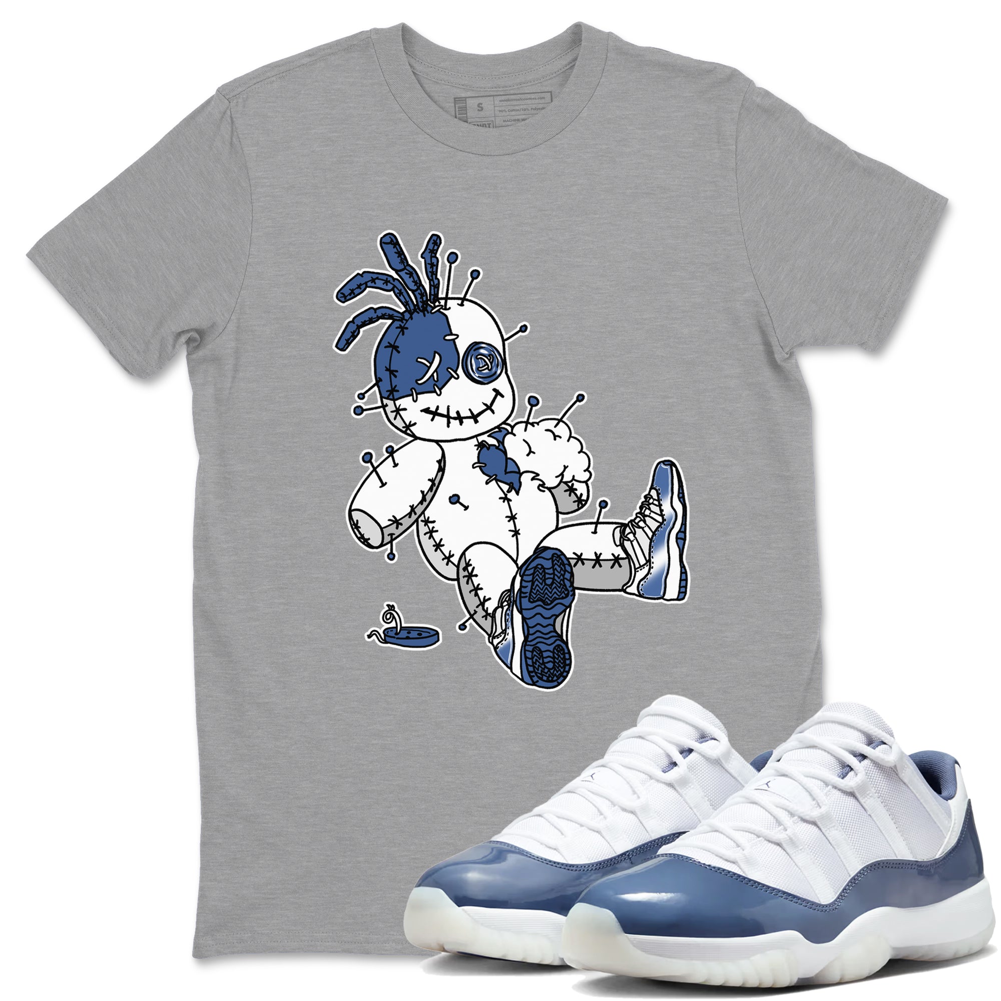Voodoo Doll snkmatch Tees - Air Jordan 11 Diffused Blue