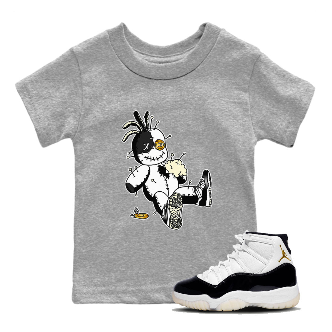 Voodoo Doll snkmatch Tees Kids - Air Jordan 11 Gratitude