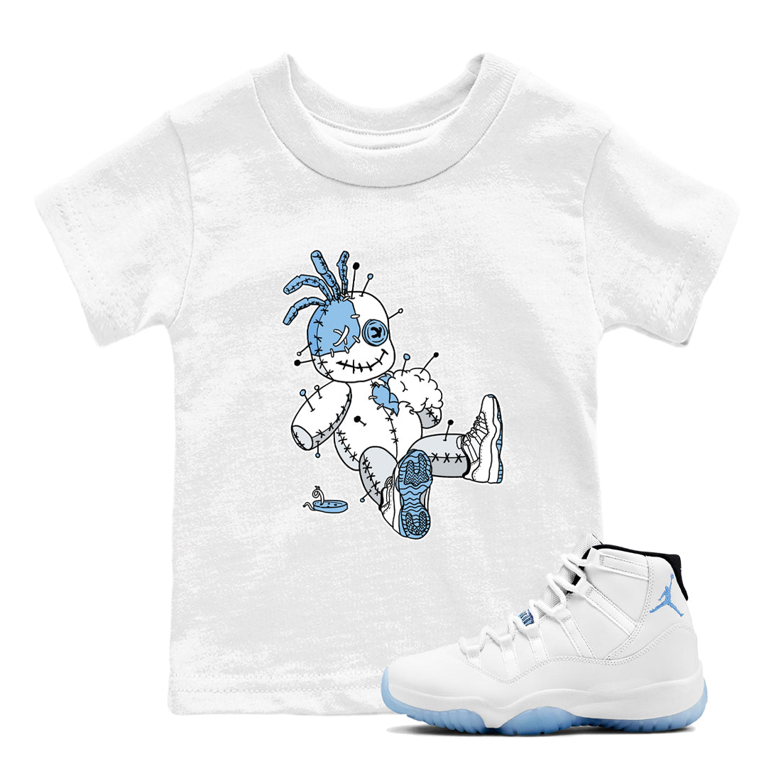 Voodoo Doll snkmatch Tees Kids - Air Jordan 11 Legend Blue