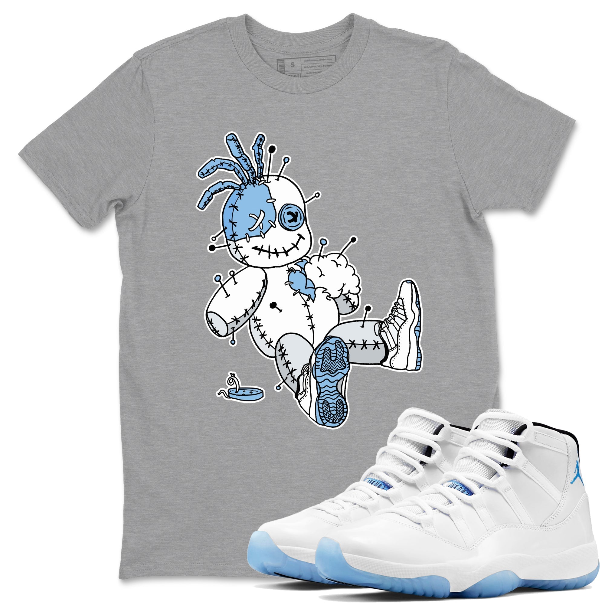 Voodoo Doll snkmatch Tees - Air Jordan 11 Legend Blue